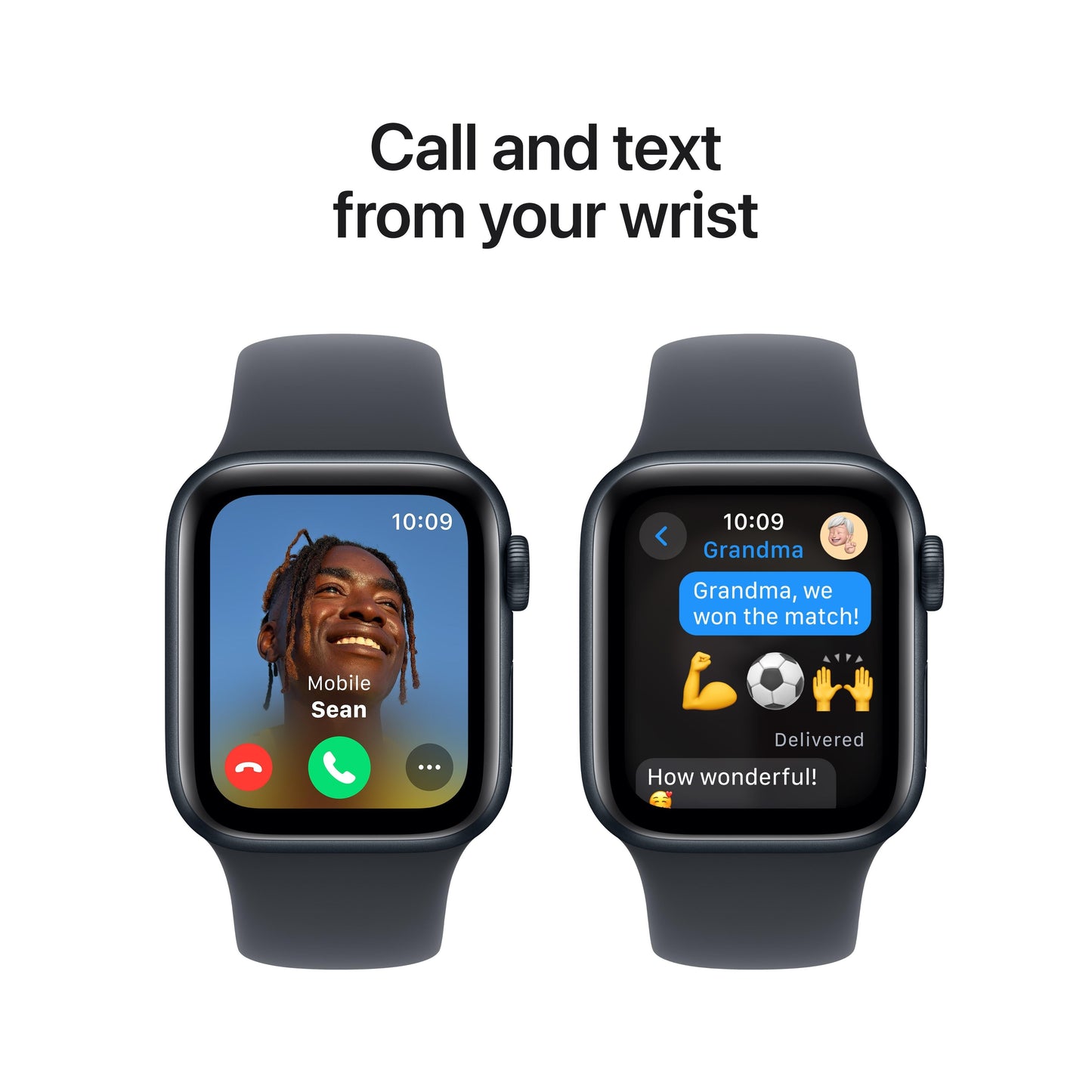 2024 Apple Watch SE GPS 40mm Midnight Aluminium Case with Midnight Sport Band - M/L