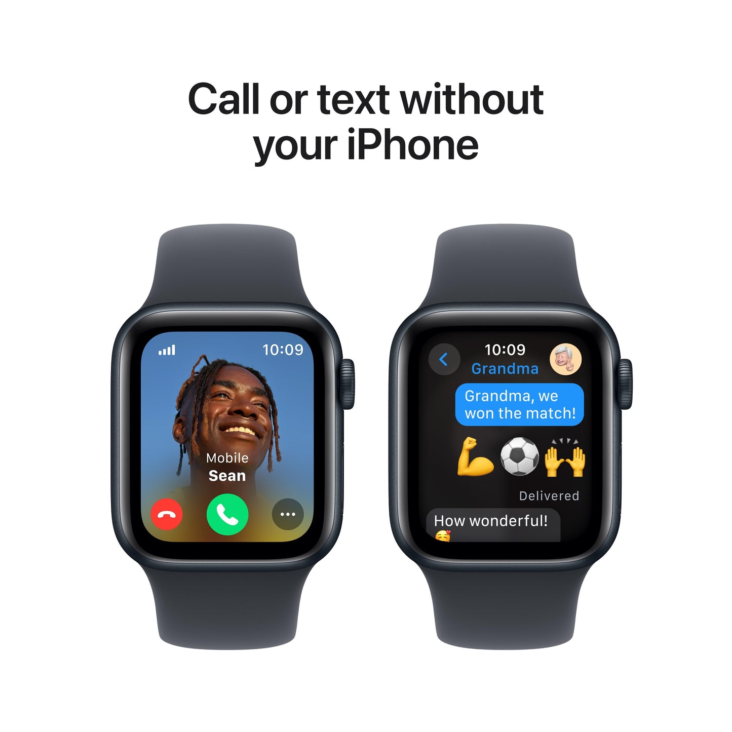2024 Apple Watch SE GPS + Cellular 40mm Midnight Aluminium Case with Midnight Sport Band - S/M