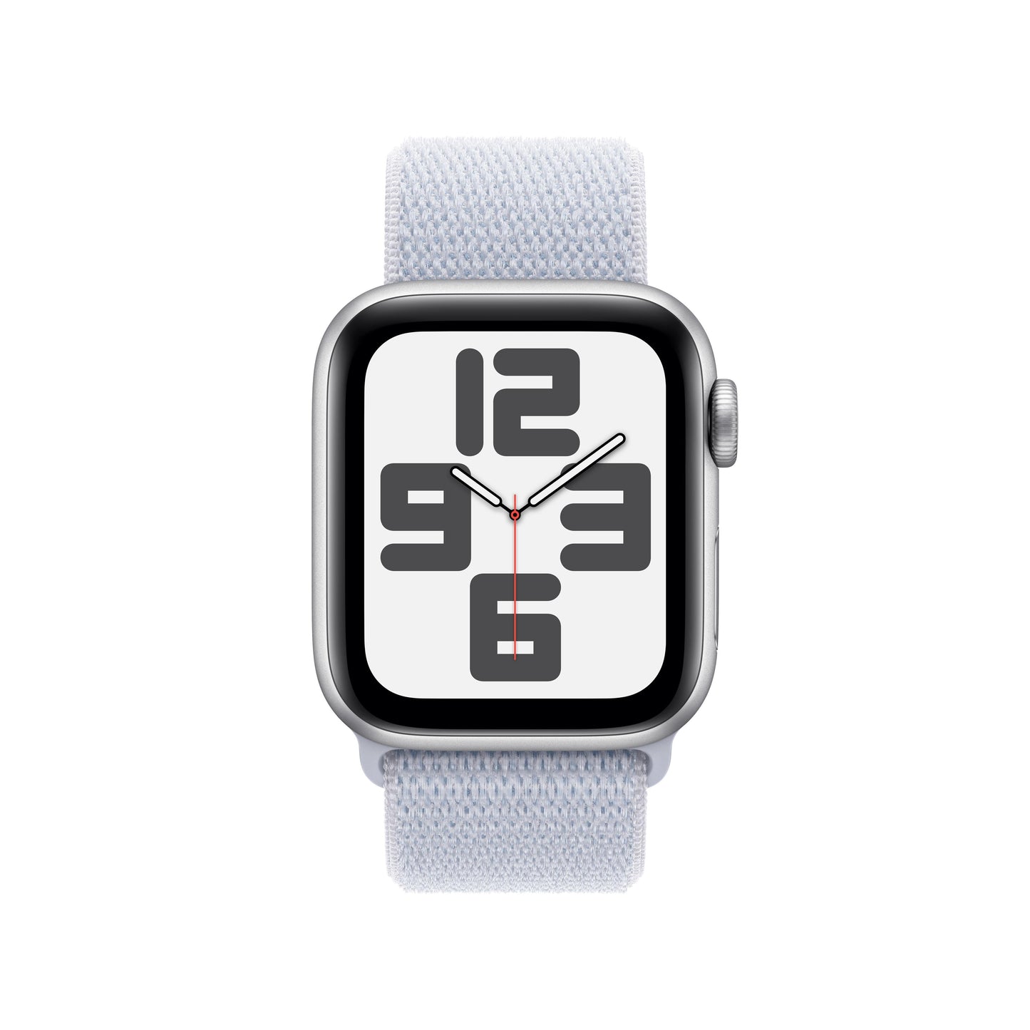 2024 Apple Watch SE GPS + Cellular 40mm Silver Aluminium Case with Blue Cloud Sport Loop