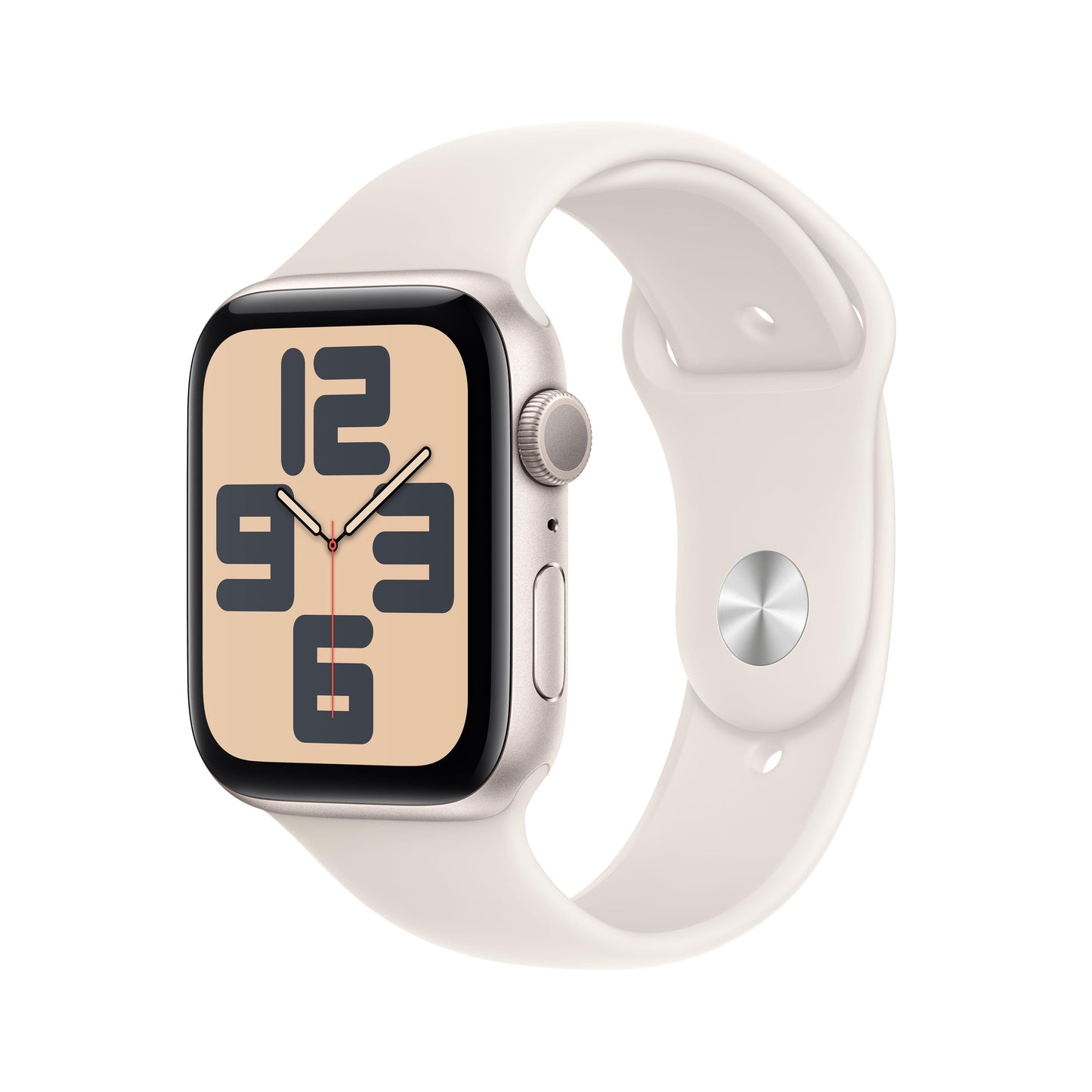 2024 Apple Watch SE GPS 44mm Starlight Aluminium Case with Starlight Sport Band - M/L