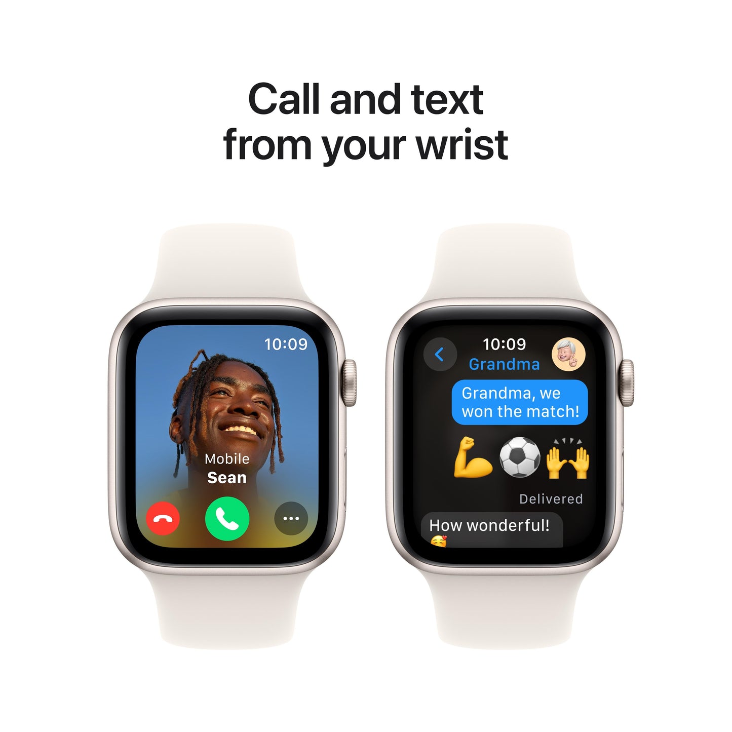 2024 Apple Watch SE GPS 44mm Starlight Aluminium Case with Starlight Sport Band - M/L