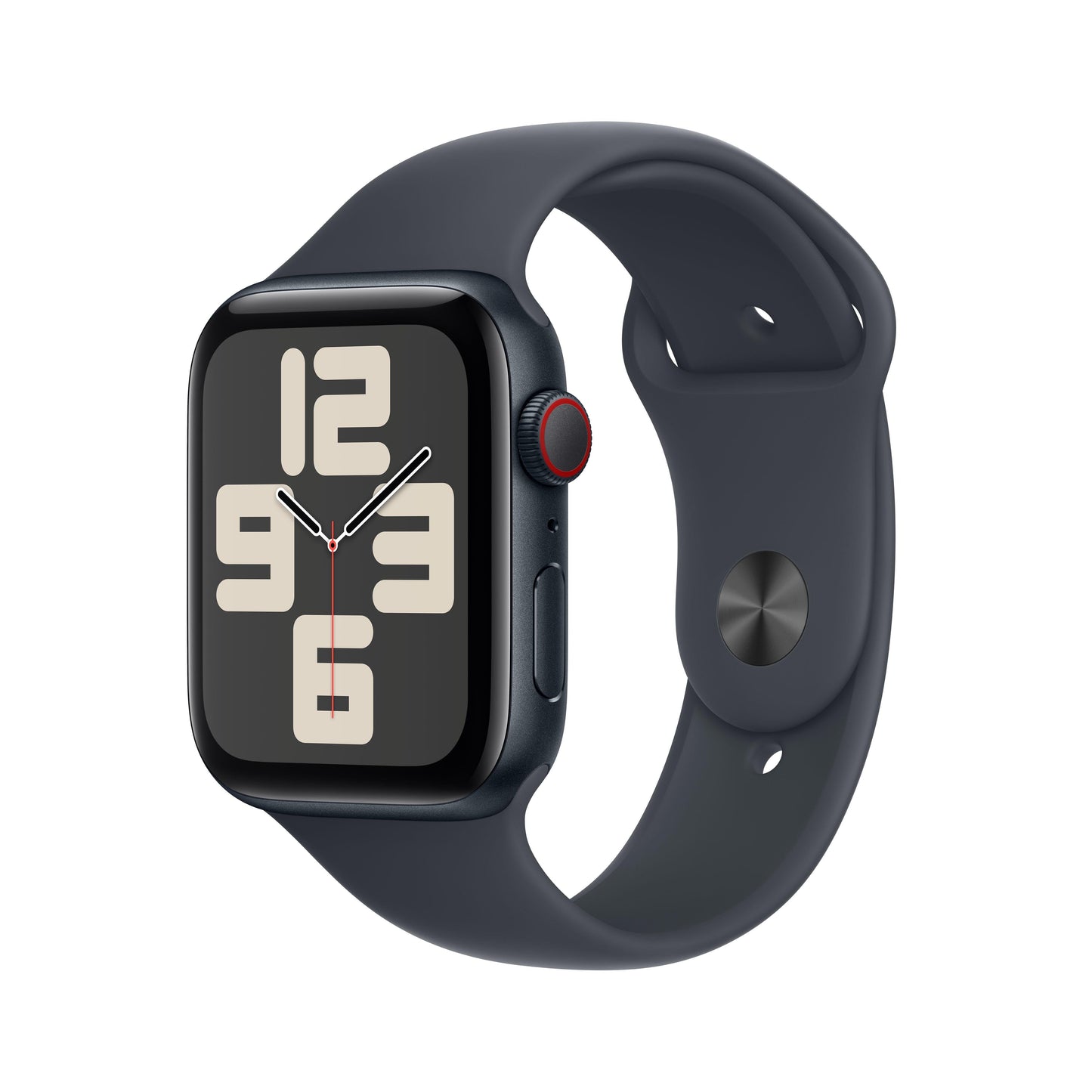 2024 Apple Watch SE GPS + Cellular 44mm Midnight Aluminium Case with Midnight Sport Band - S/M