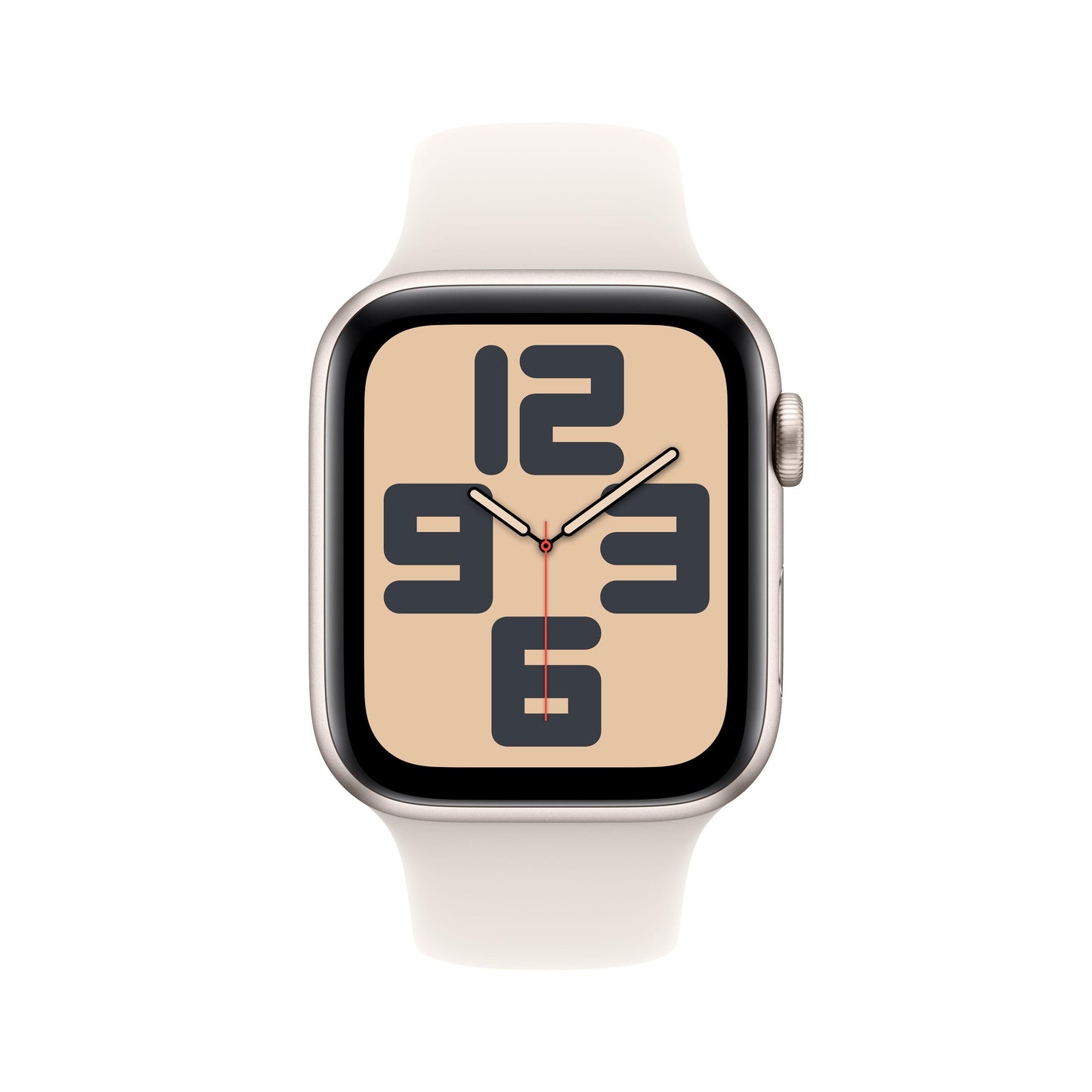 2024 Apple Watch SE GPS + Cellular 44mm Starlight Aluminium Case with Starlight Sport Band - S/M
