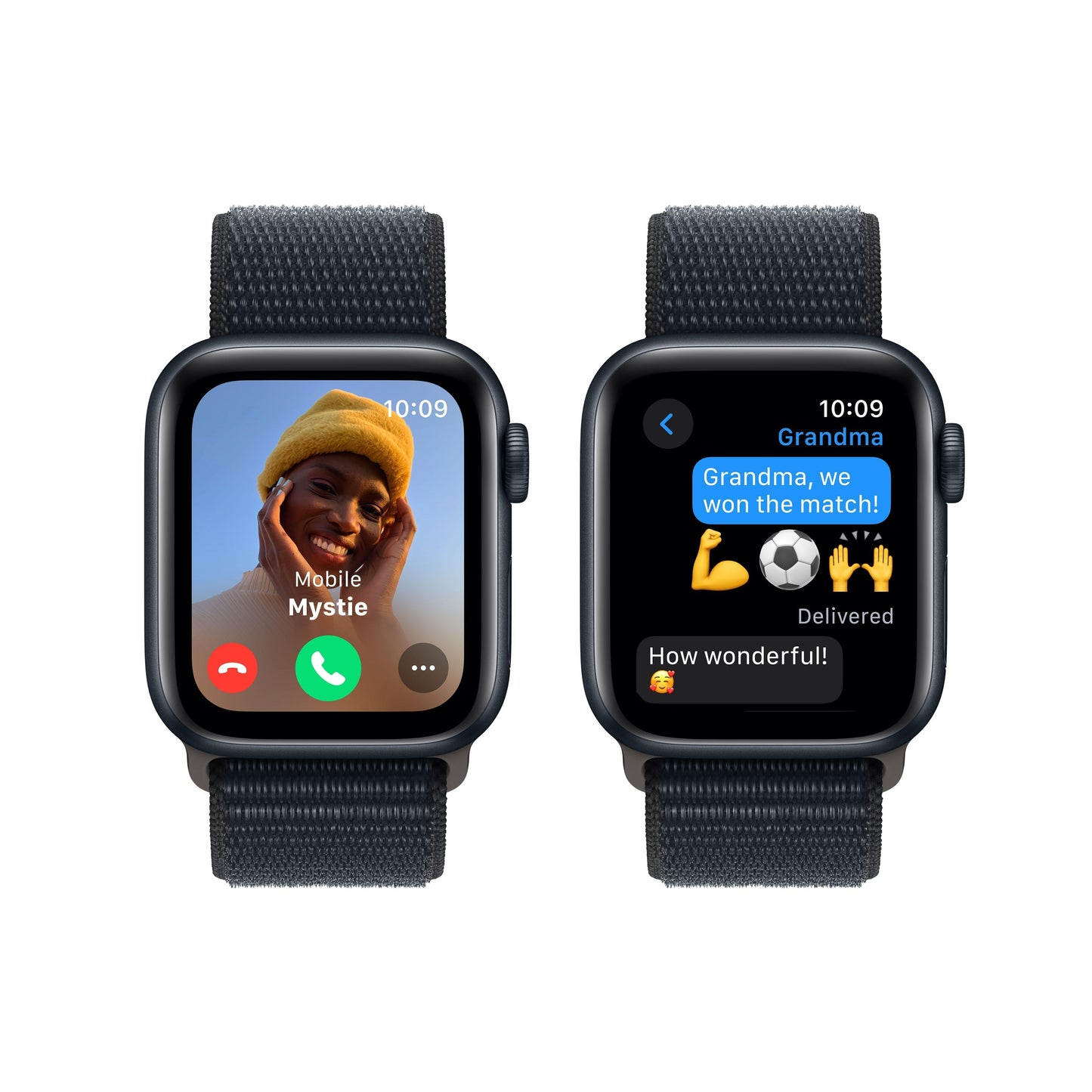 2023 Apple Watch SE GPS 40mm Midnight Aluminium Case with Midnight Sport Loop