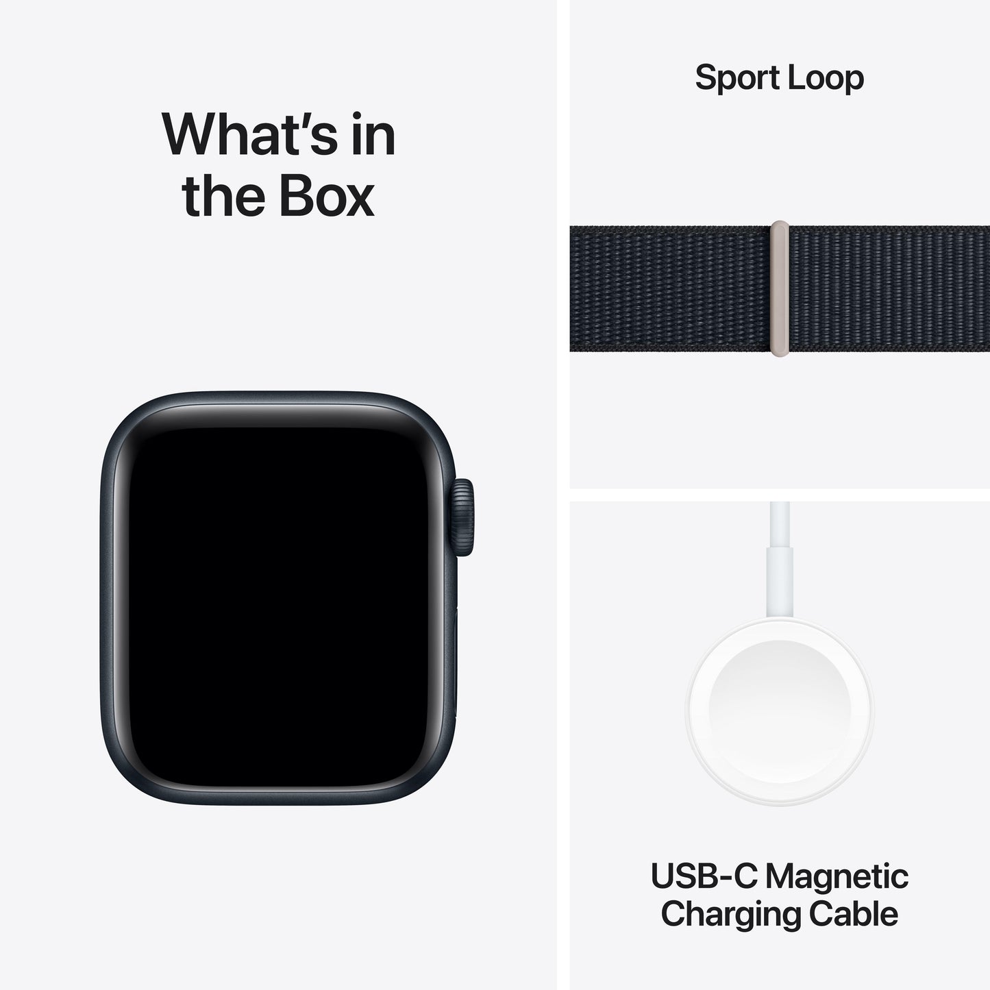 2023 Apple Watch SE GPS 40mm Midnight Aluminium Case with Midnight Sport Loop