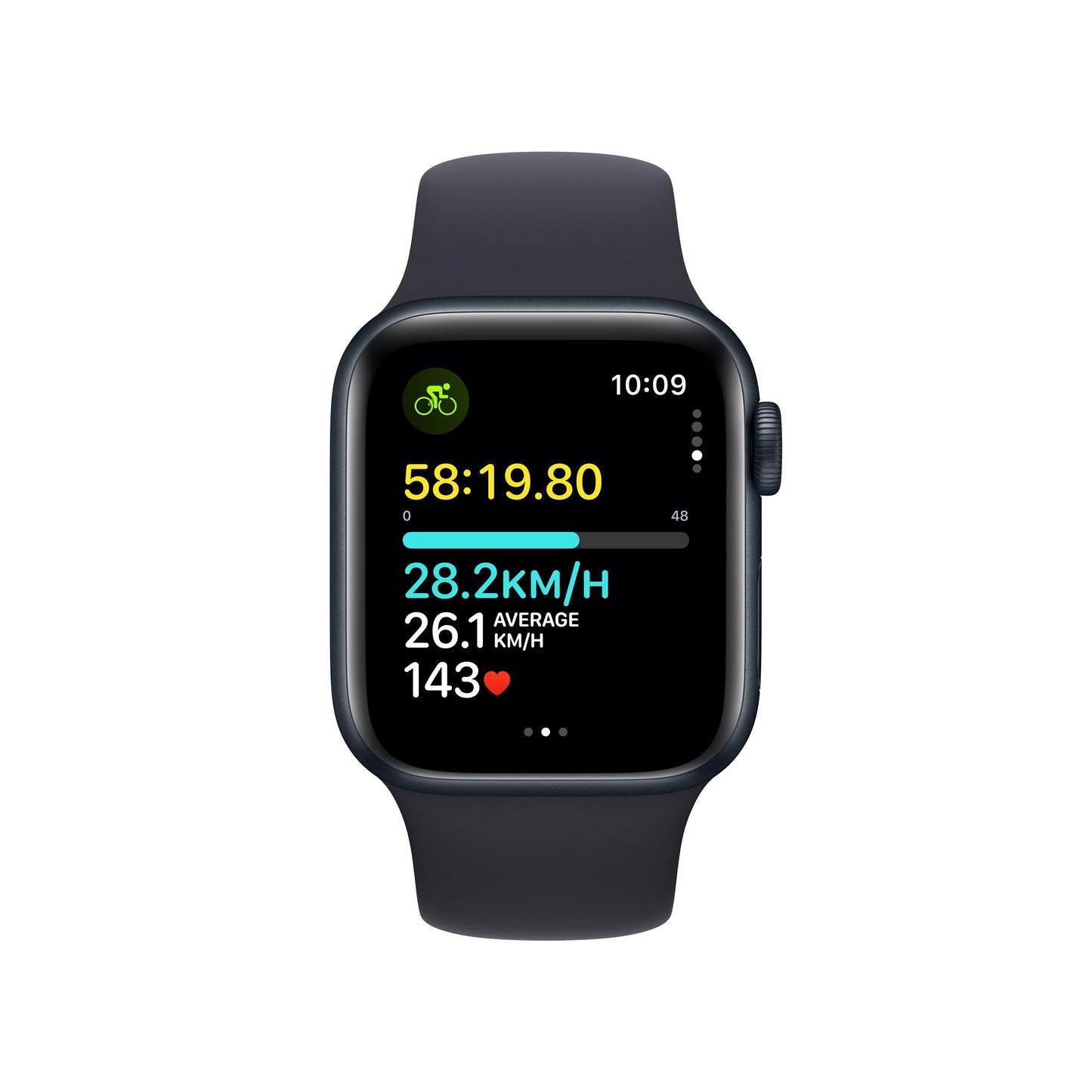 2023 Apple Watch SE GPS + Cellular 40mm Midnight Aluminium Case with Midnight Sport Band - S/M