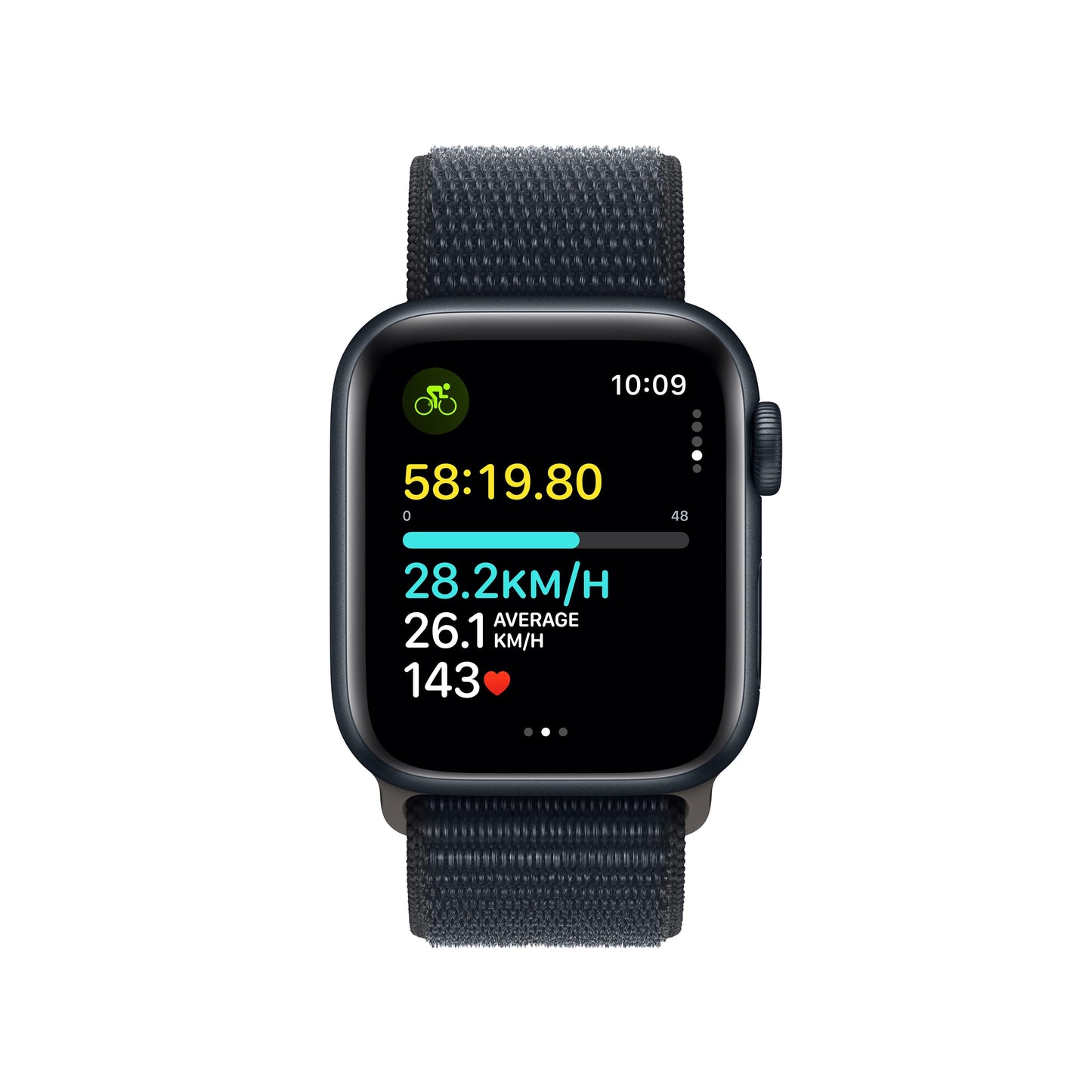 2023 Apple Watch SE GPS + Cellular 40mm Midnight Aluminium Case with Midnight Sport Loop