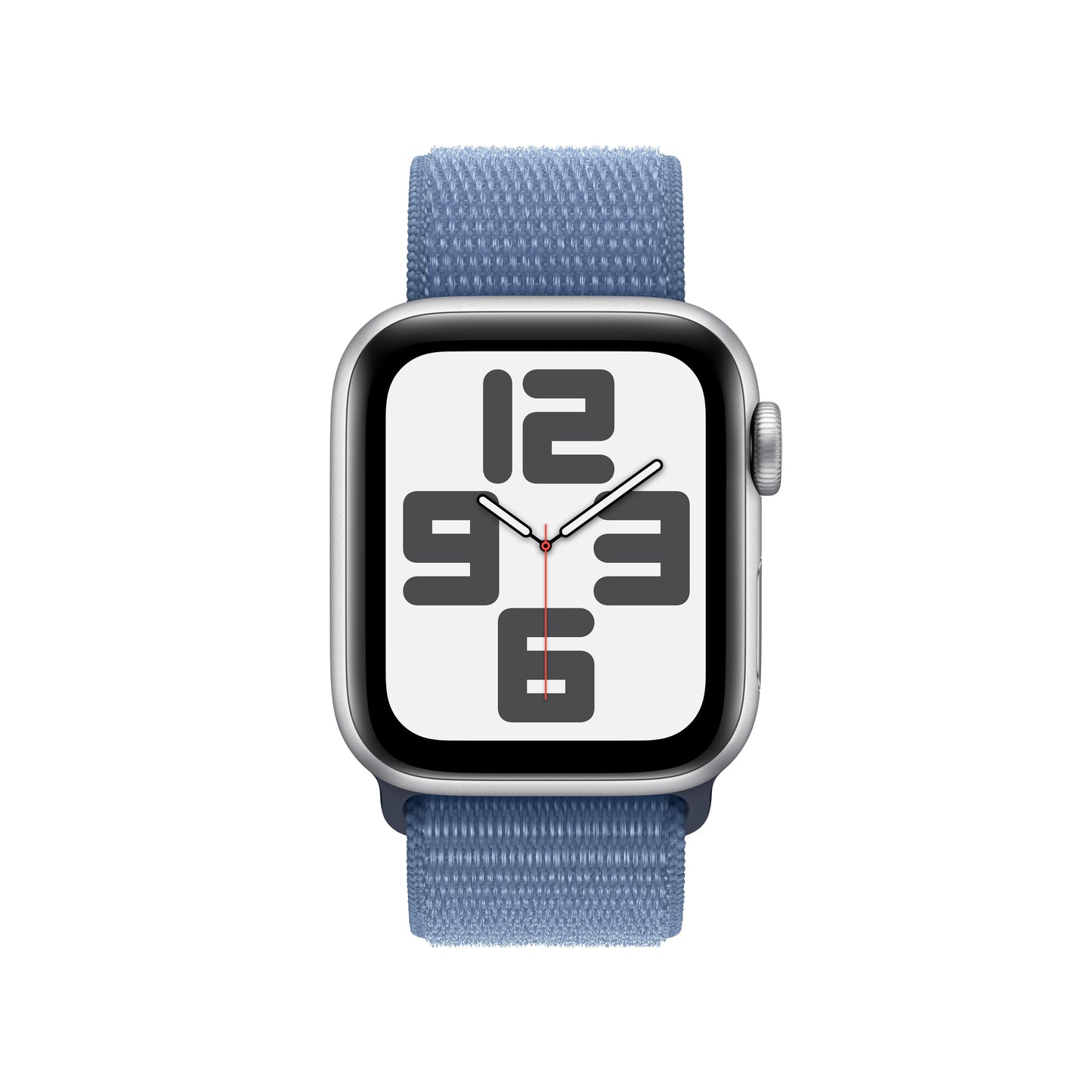 2023 Apple Watch SE GPS + Cellular 40mm Silver Aluminium Case with Winter Blue Sport Loop