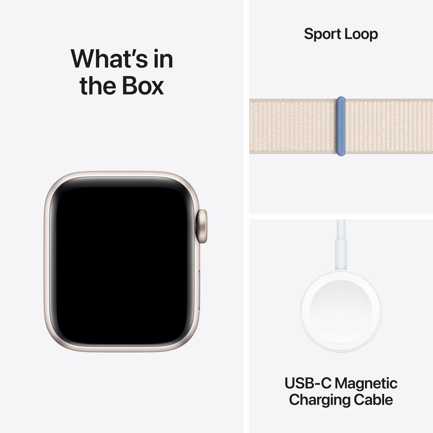 2023 Apple Watch SE GPS + Cellular 40mm Starlight Aluminium Case with Starlight Sport Loop
