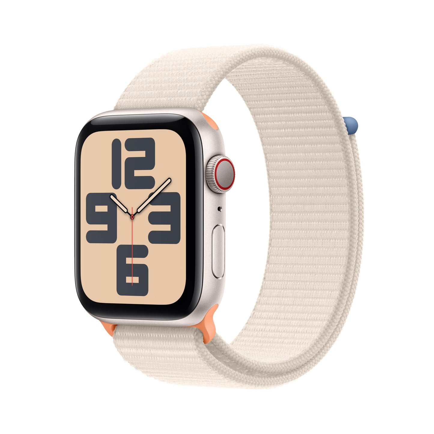 2023 Apple Watch SE GPS + Cellular 44mm Starlight Aluminium Case with Starlight Sport Loop