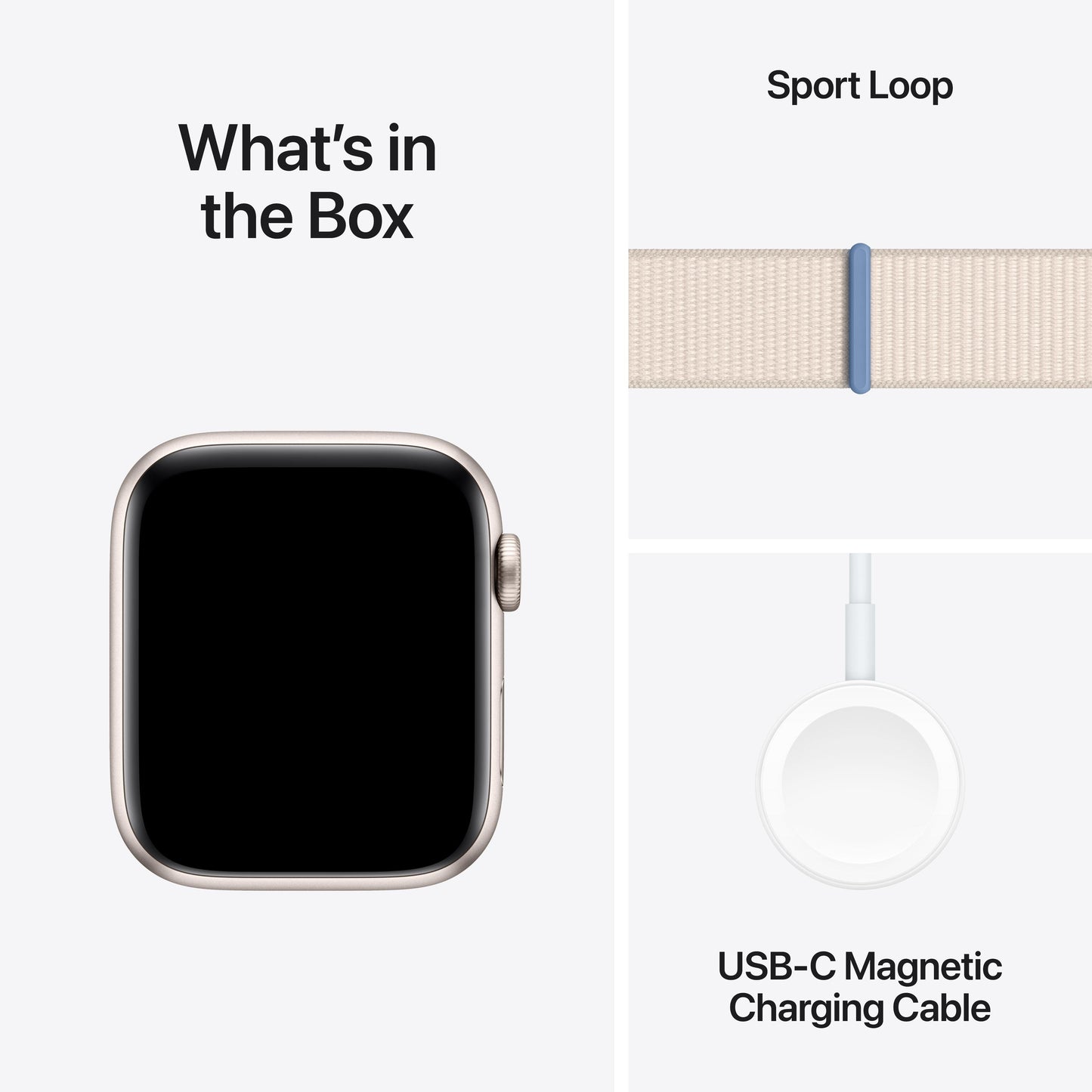 2023 Apple Watch SE GPS + Cellular 44mm Starlight Aluminium Case with Starlight Sport Loop