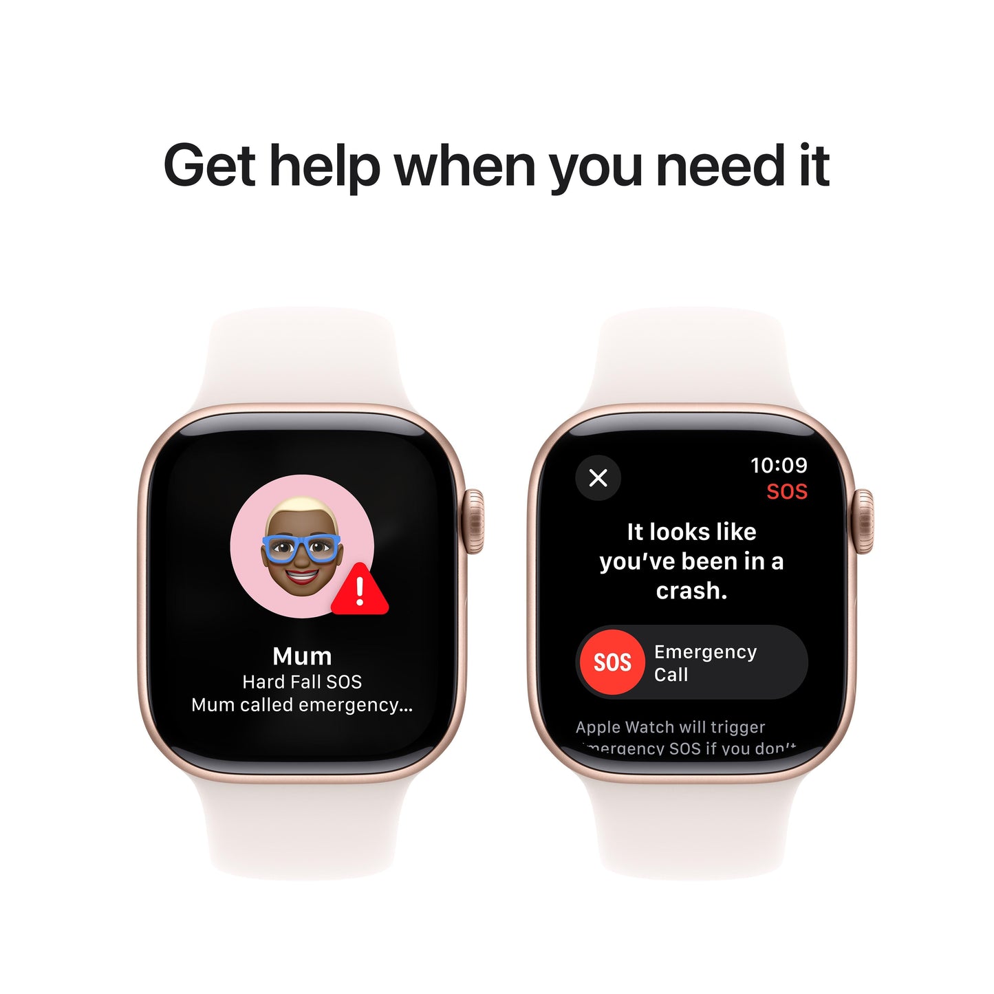 Apple Watch Series 10 GPS + Cellular 42mm Rose Gold Aluminium Case with Light Blush Sport Band - M/L