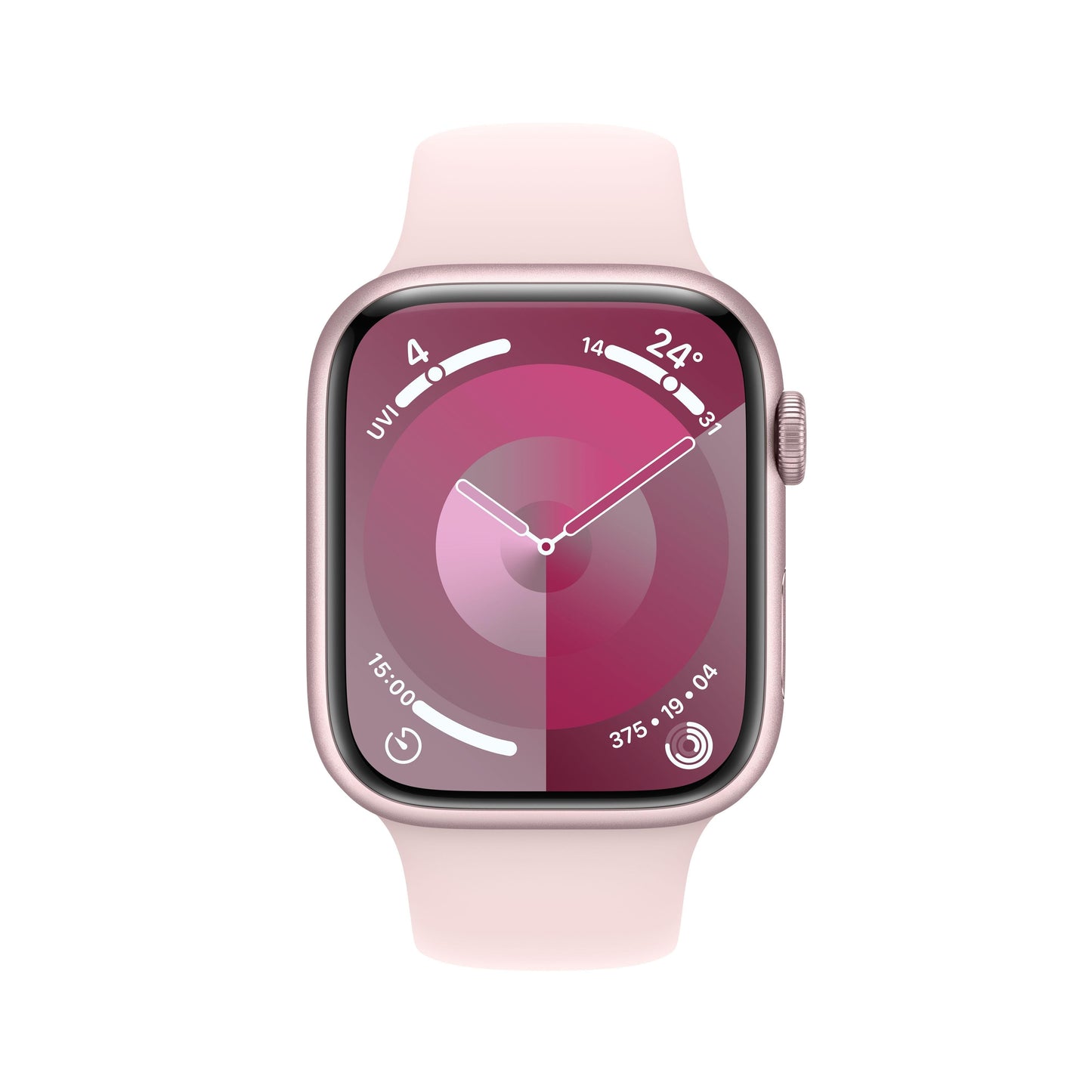 Apple Watch Series 9 GPS + Cellular 45mm Pink Aluminium Case with Light Pink Sport Band - M/L