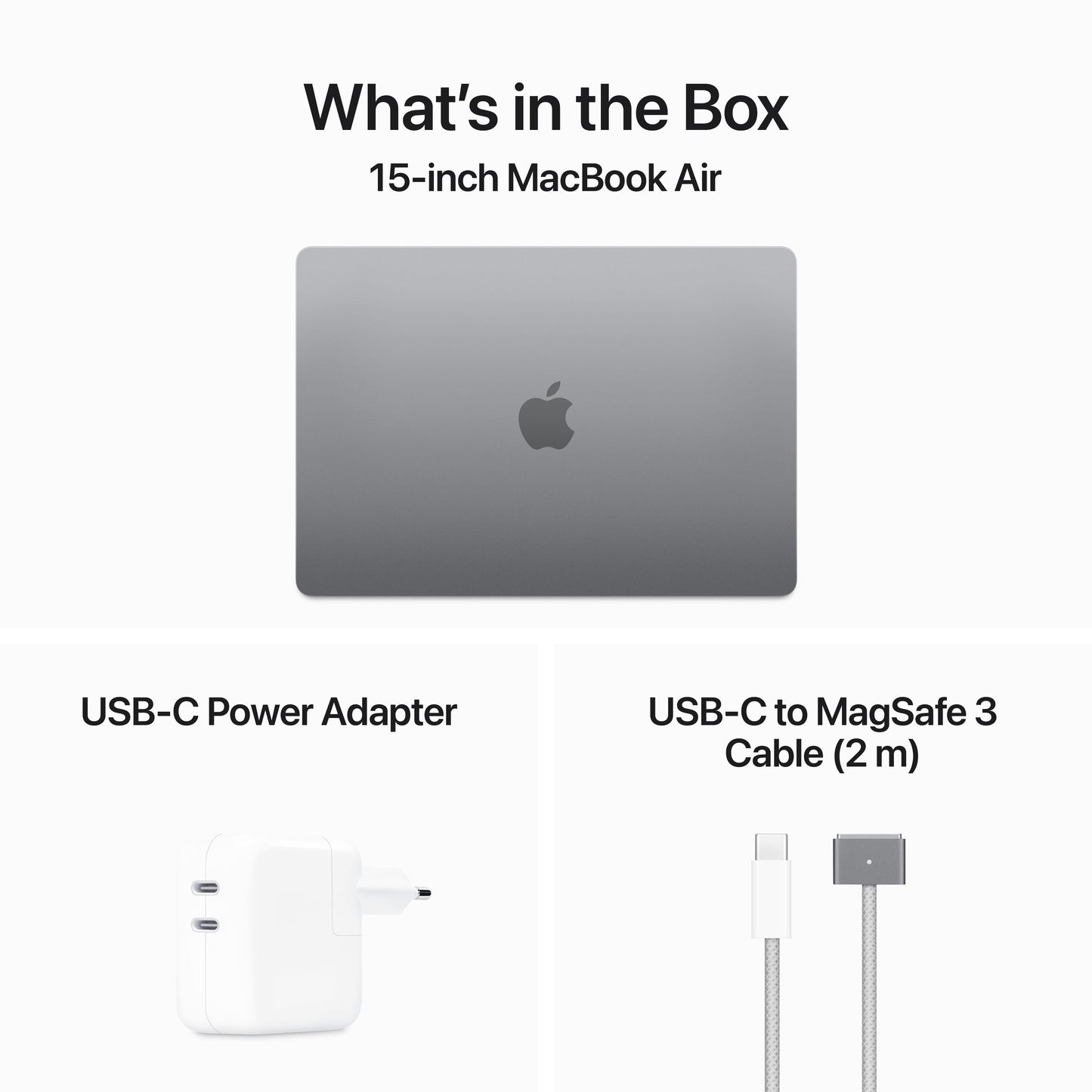 15-inch MacBook Air: Apple M3 chip with 8‑core CPU and 10‑core GPU, 256GB SSD 16GB - Space Gray