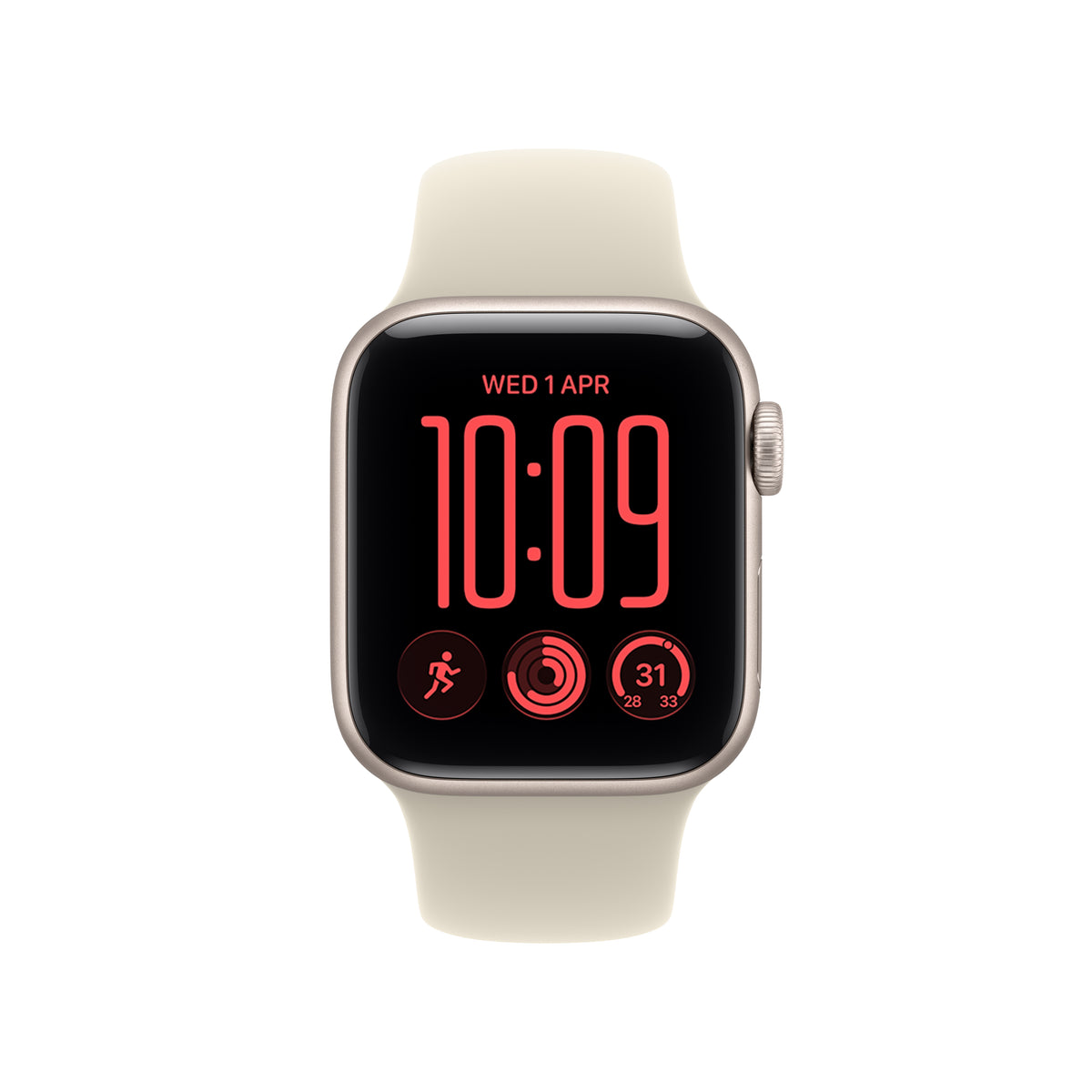 Apple Watch SE 3 GPS + Cellular 40mm Starlight Aluminium Case with Sand Sport Band - M/L