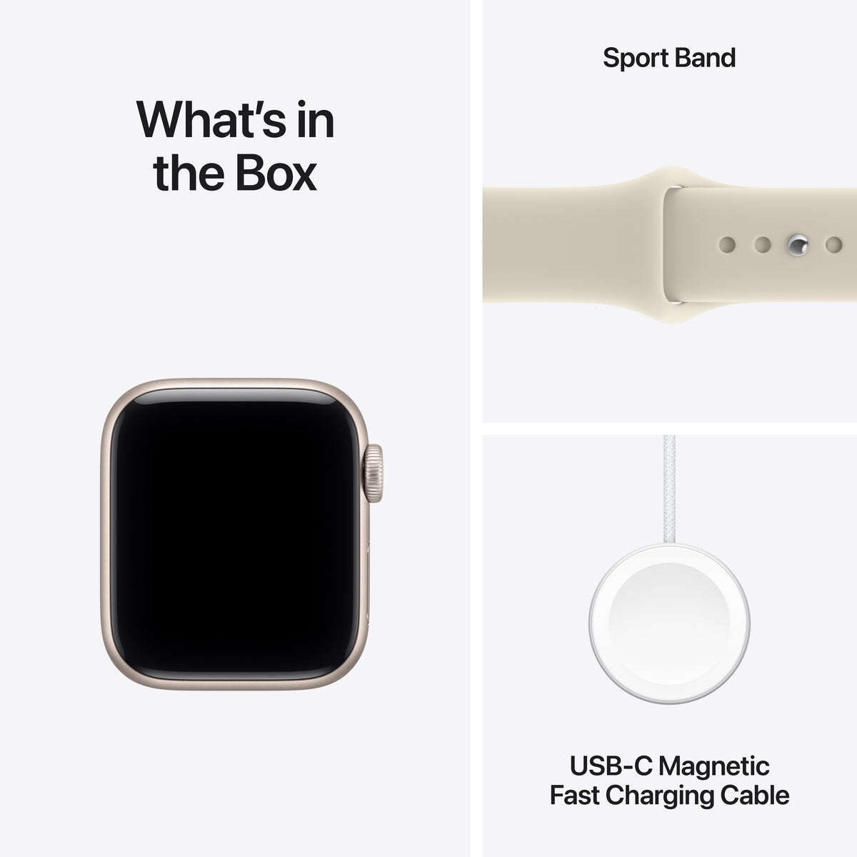Apple Watch SE 3 GPS + Cellular 40mm Starlight Aluminium Case with Sand Sport Band - M/L