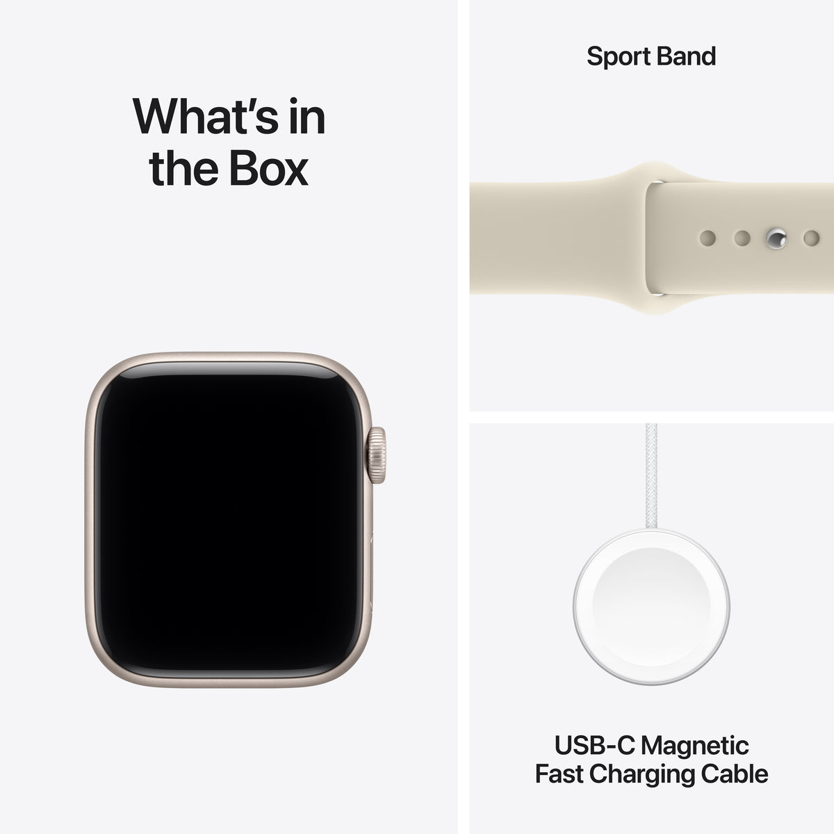 Apple Watch SE 3 GPS + Cellular 44mm Starlight Aluminium Case with Sand Sport Band - M/L