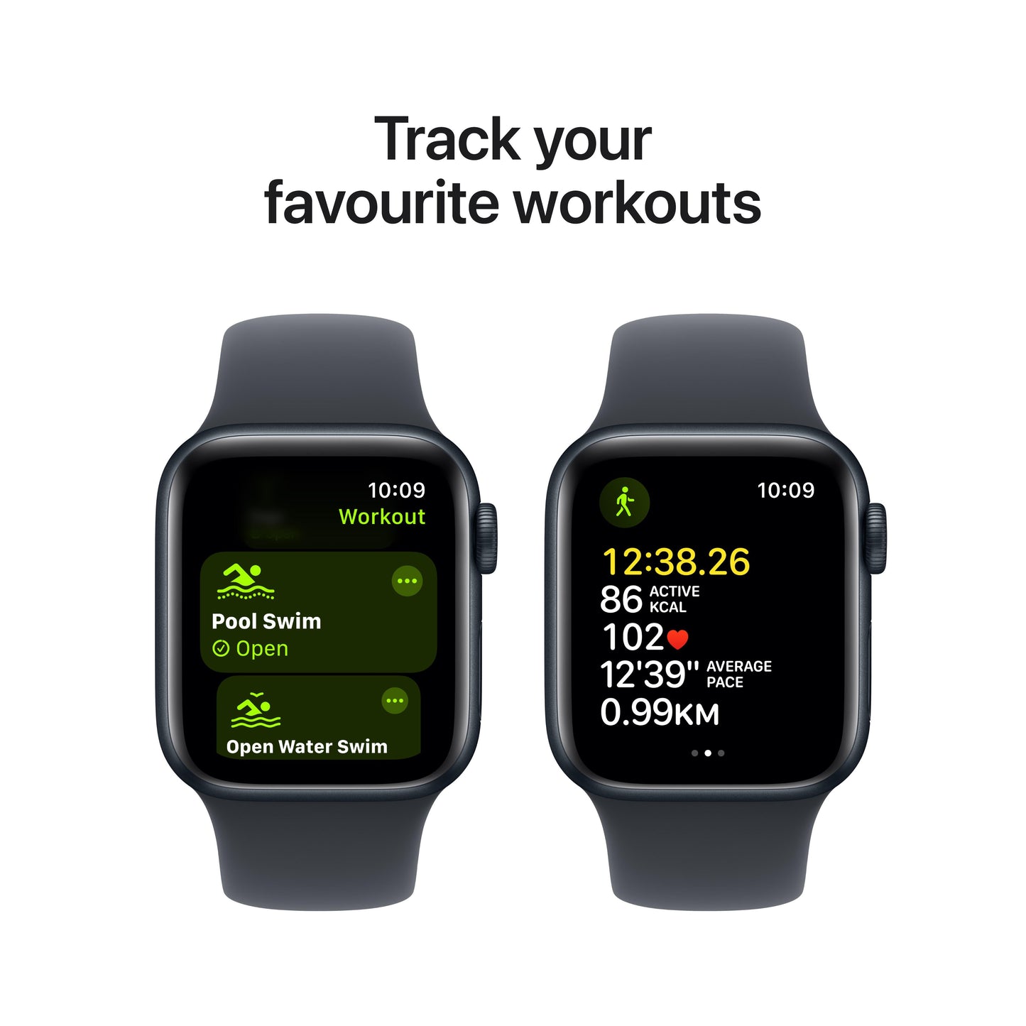 2024 Apple Watch SE GPS 40mm Midnight Aluminium Case with Midnight Sport Band - M/L