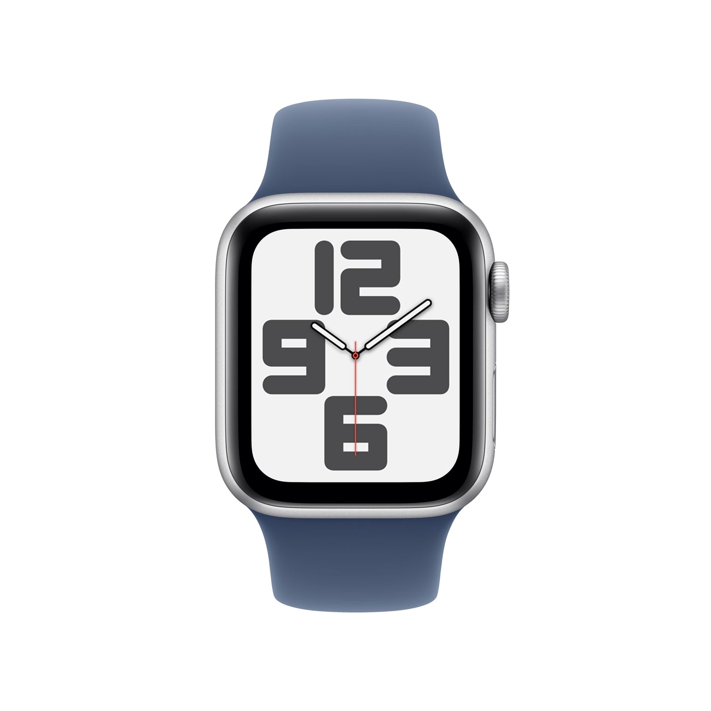 2024 Apple Watch SE GPS 40mm Silver Aluminium Case with Denim Sport Band - M/L