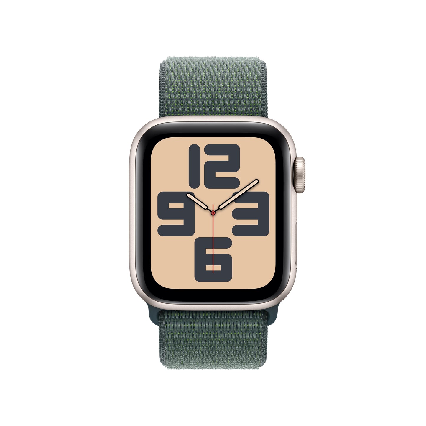 2024 Apple Watch SE GPS 40mm Starlight Aluminium Case with Lake Green Sport Loop