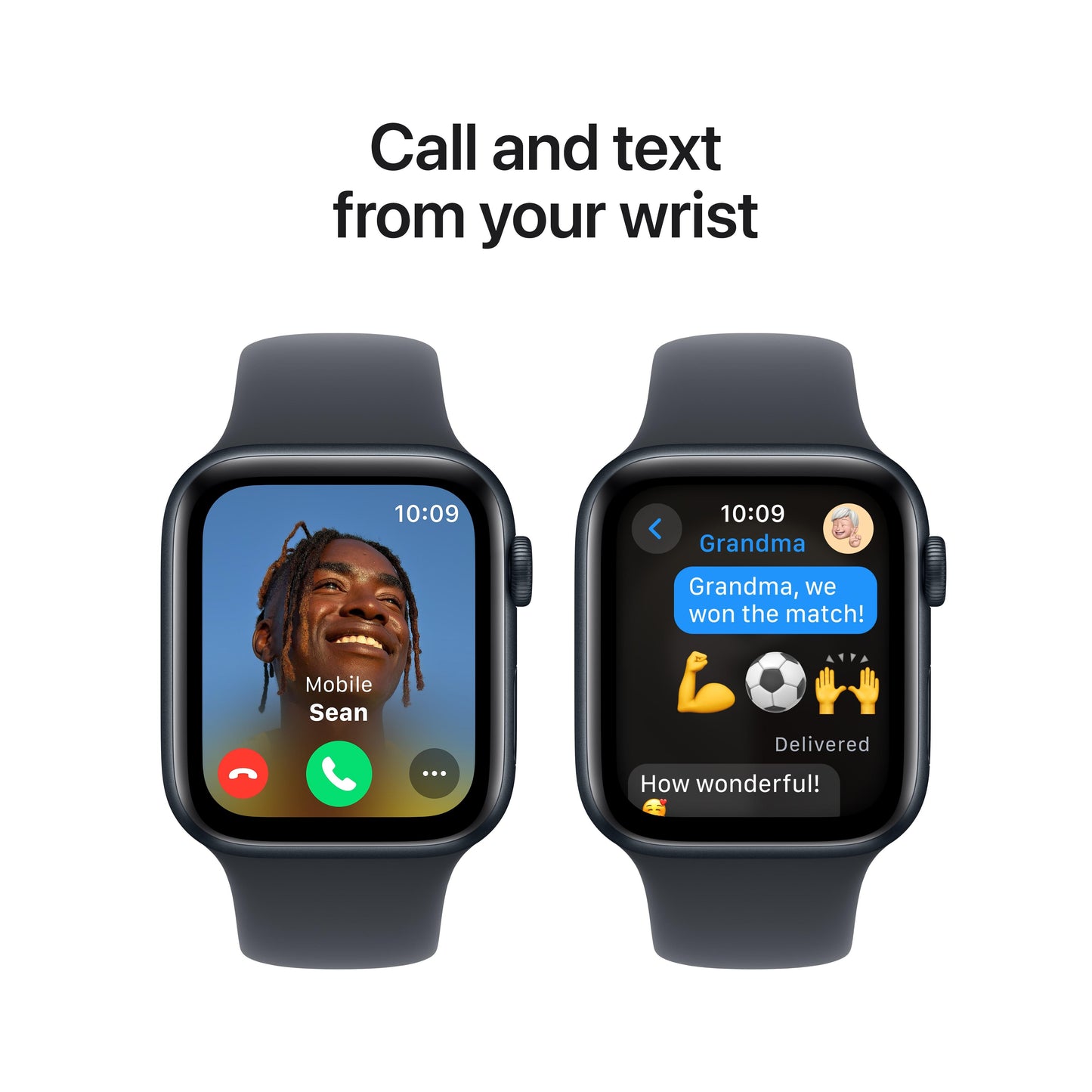 2024 Apple Watch SE GPS 44mm Midnight Aluminium Case with Midnight Sport Band - M/L