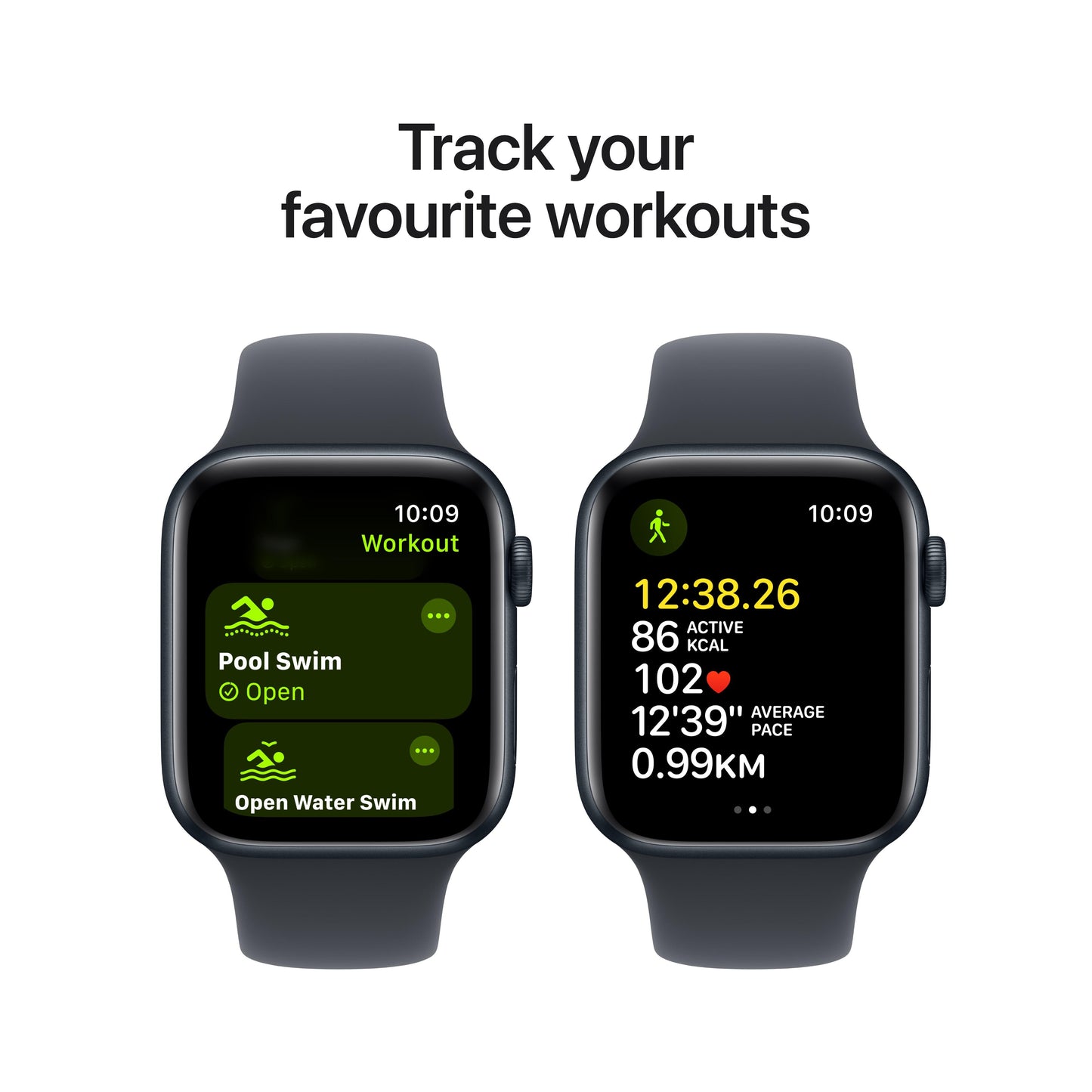 2024 Apple Watch SE GPS 44mm Midnight Aluminium Case with Midnight Sport Band - M/L
