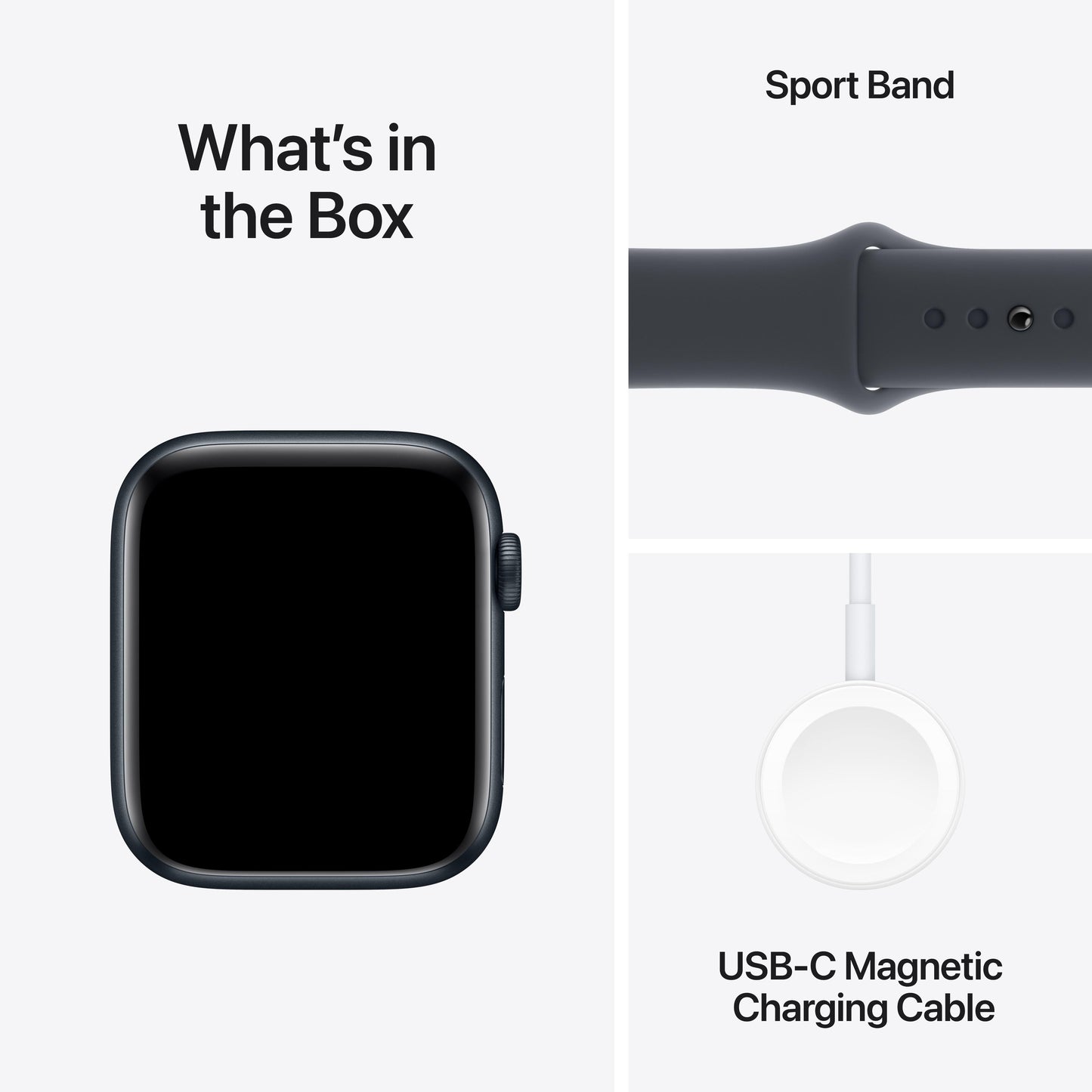 2024 Apple Watch SE GPS + Cellular 44mm Midnight Aluminium Case with Midnight Sport Band - S/M