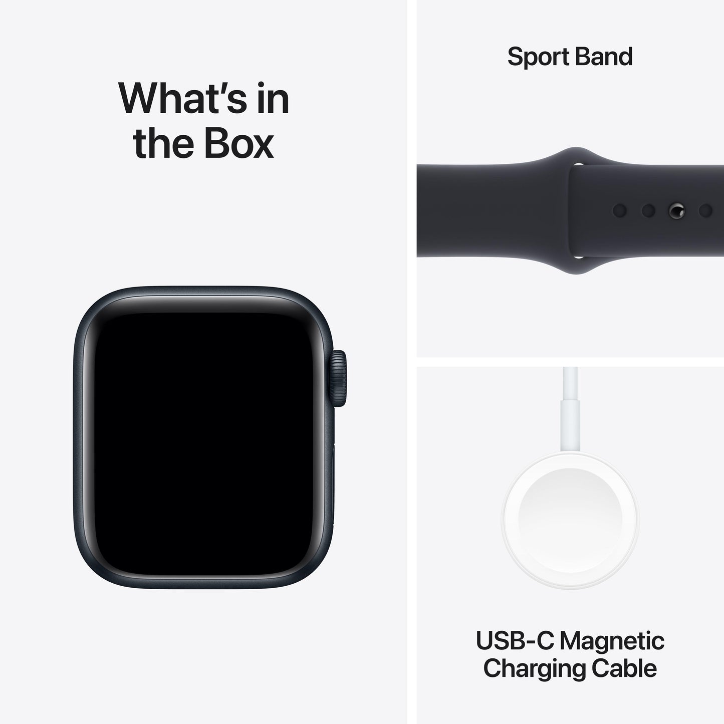 2023 Apple Watch SE GPS 40mm Midnight Aluminium Case with Midnight Sport Band - S/M