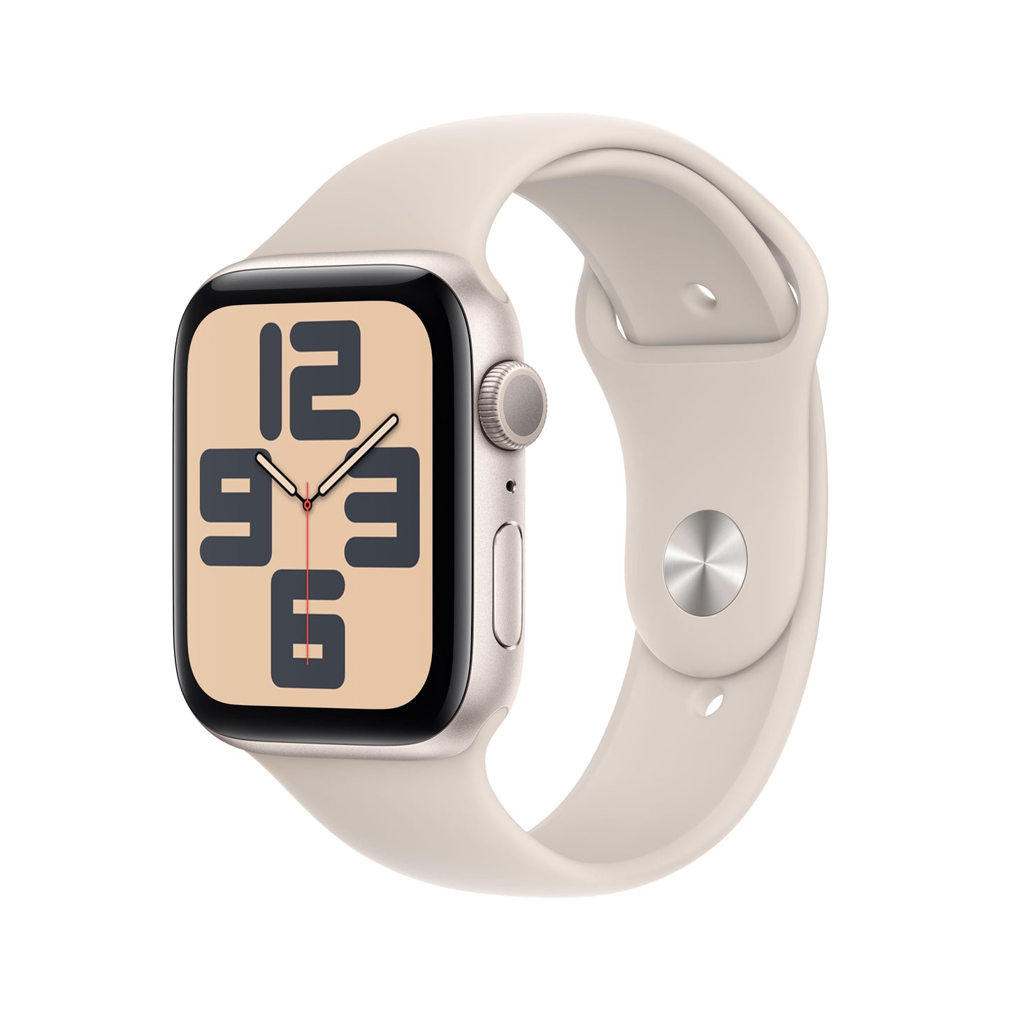 2023 Apple Watch SE GPS 44mm Starlight Aluminium Case with Starlight Sport Band - S/M