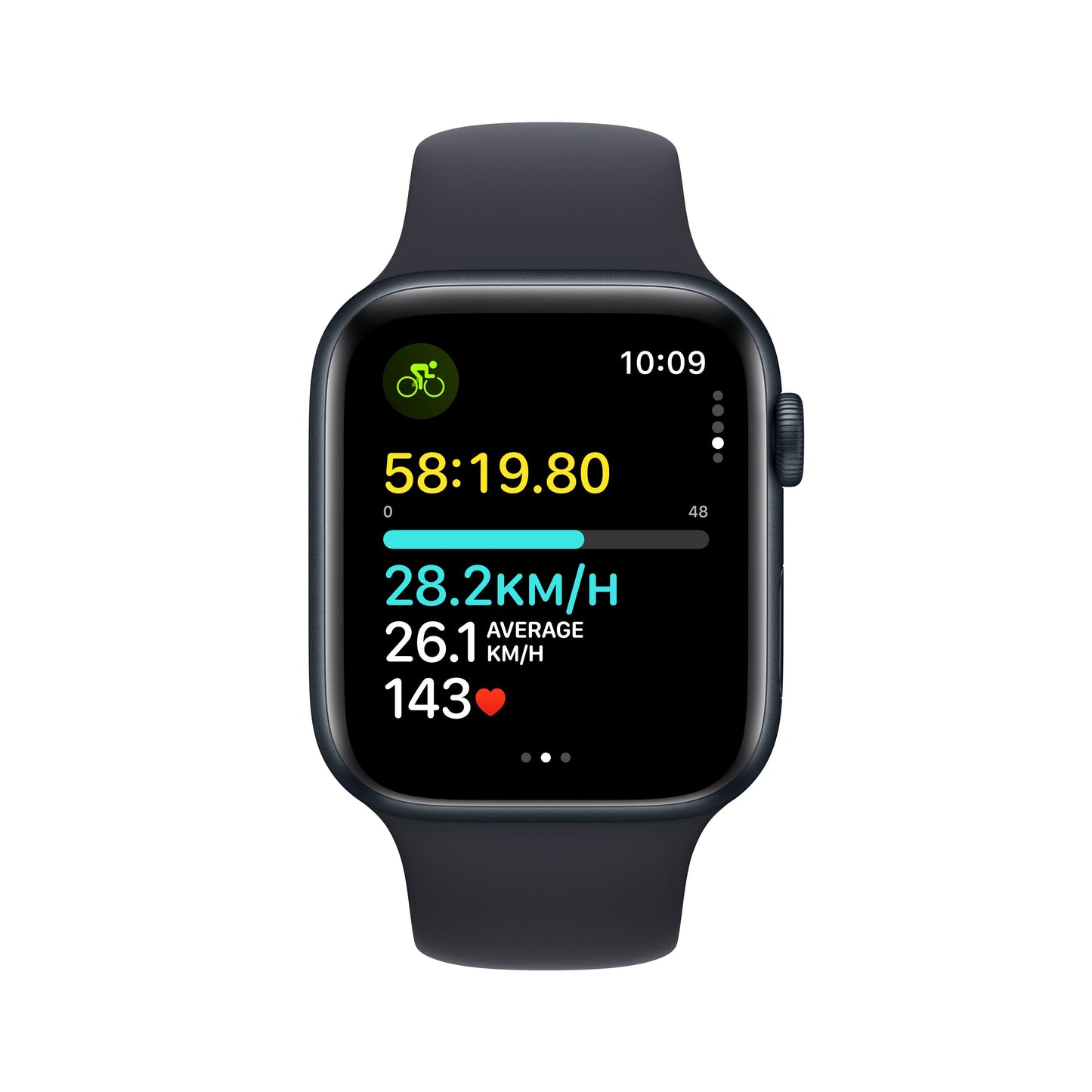 2023 Apple Watch SE GPS + Cellular 44mm Midnight Aluminium Case with Midnight Sport Band - M/L