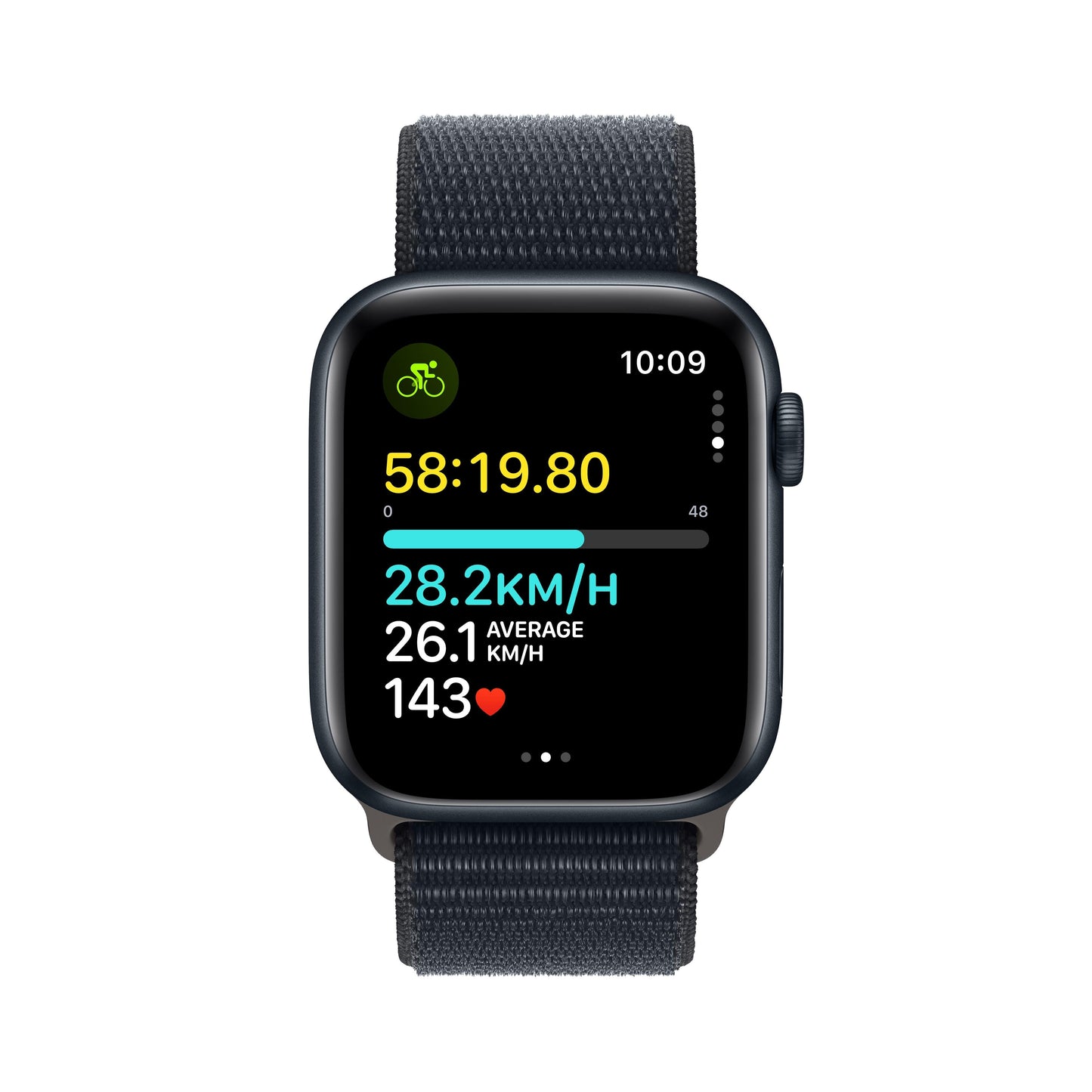 2023 Apple Watch SE GPS + Cellular 44mm Midnight Aluminium Case with Midnight Sport Loop