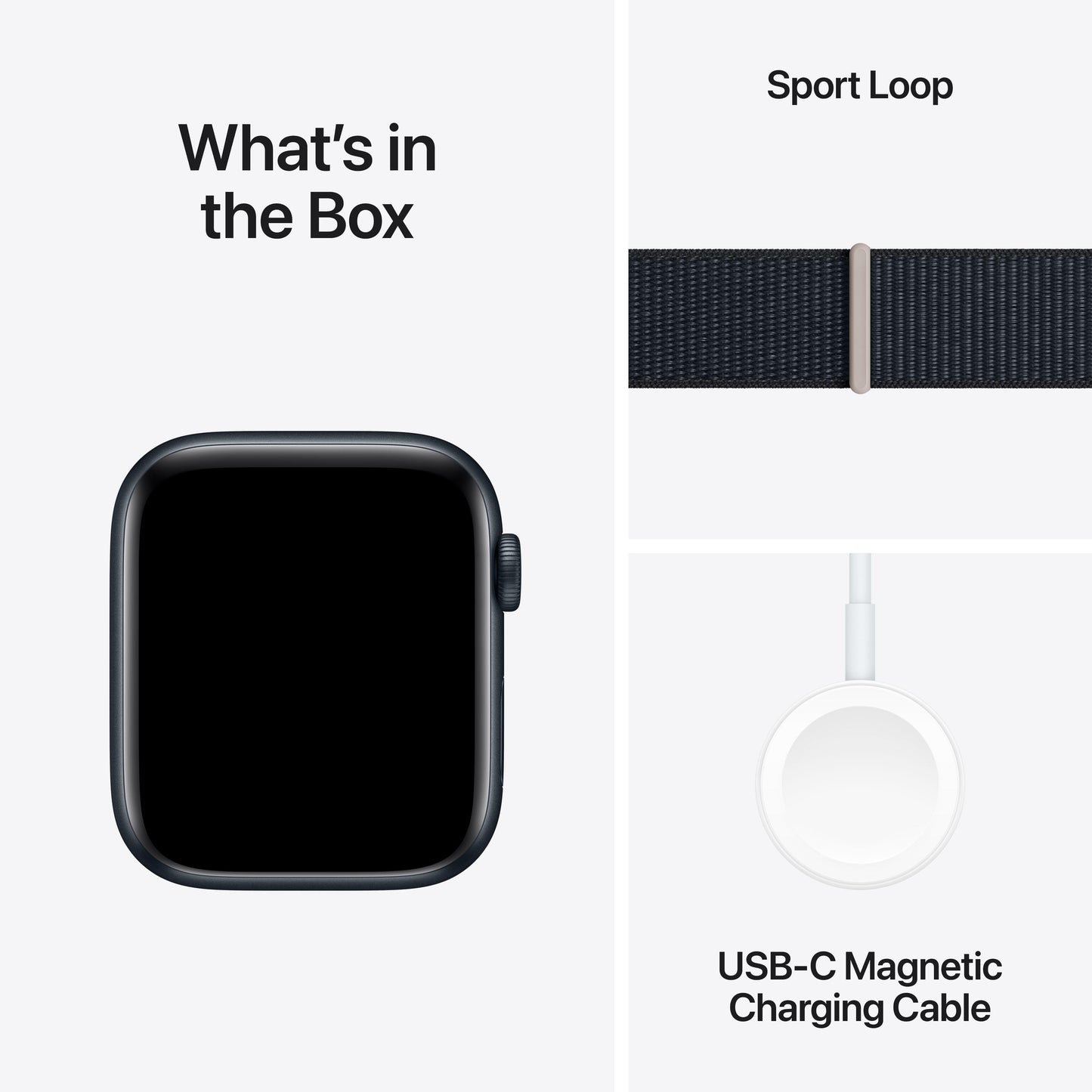 2023 Apple Watch SE GPS + Cellular 44mm Midnight Aluminium Case with Midnight Sport Loop