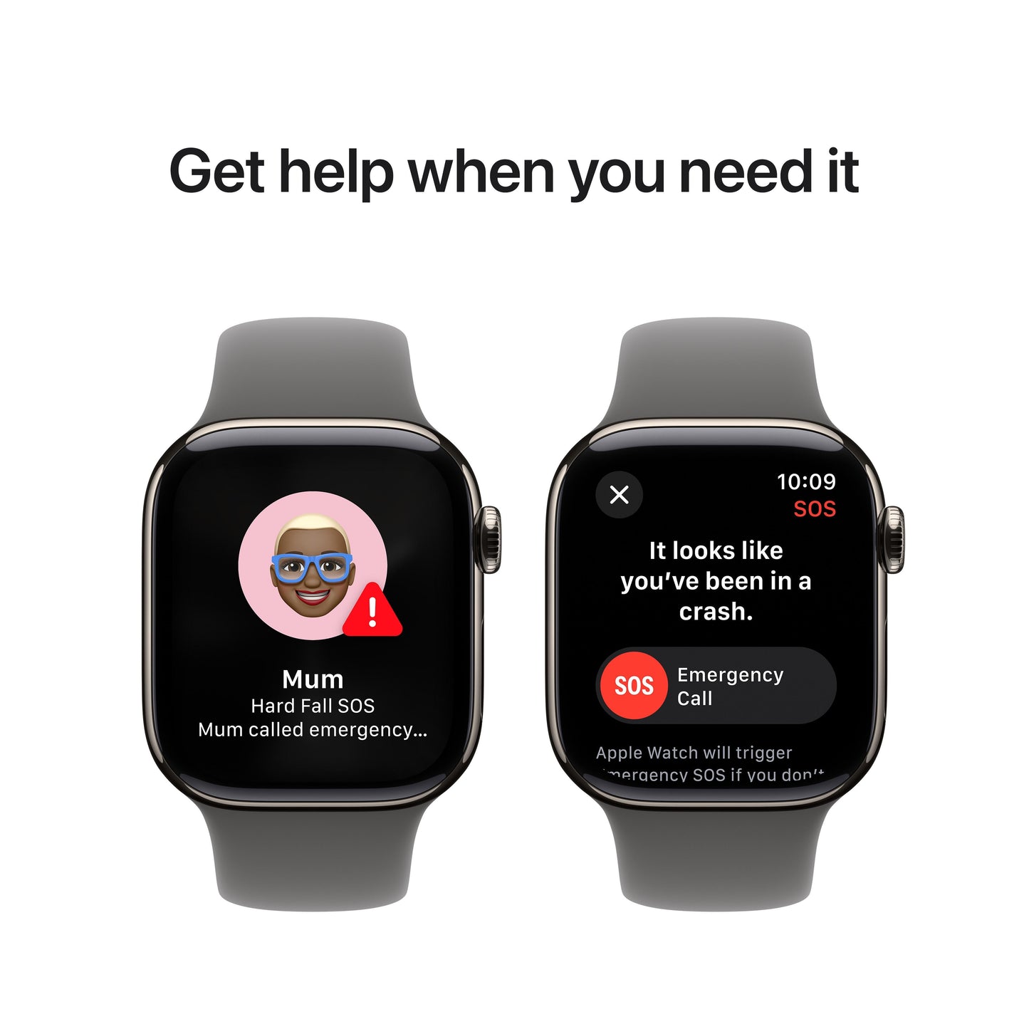 Apple Watch Series 10 GPS + Cellular 42mm Natural Titanium Case with Stone Grey Sport Band - M/L