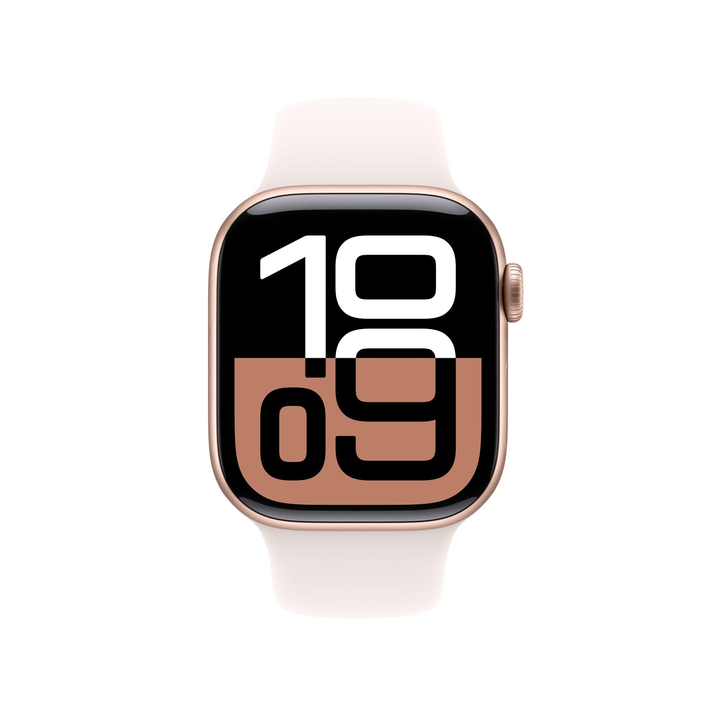 Apple Watch Series 10 GPS + Cellular 42mm Rose Gold Aluminium Case with Light Blush Sport Band - S/M