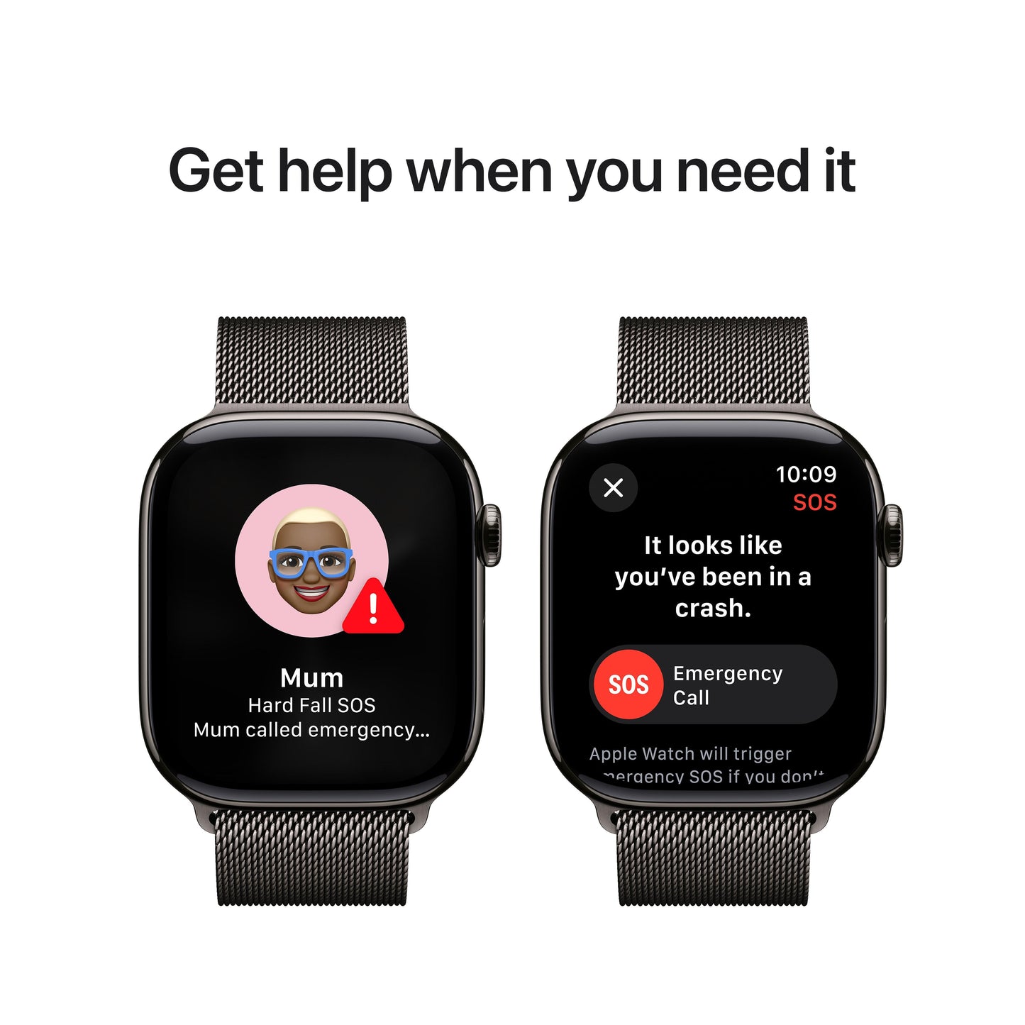 Apple Watch Series 10 GPS + Cellular 46mm Slate Titanium Case with Slate Milanese Loop - S/M