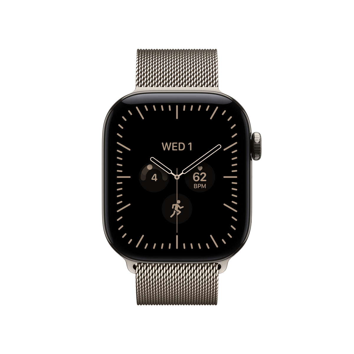 Apple Watch Series 12 GPS + Cellular 42mm Natural Titanium Case with Natural Milanese Loop