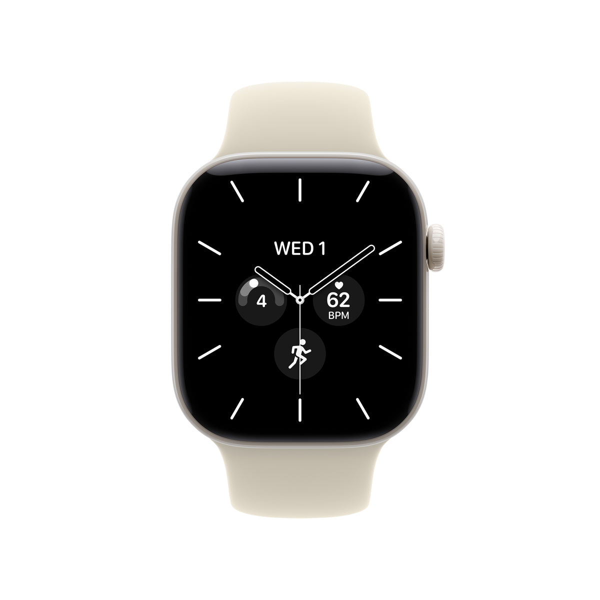 Apple Watch Series 12 GPS + Cellular 42mm Pearl White Ceramic Case with Sand Sport Band - M/L