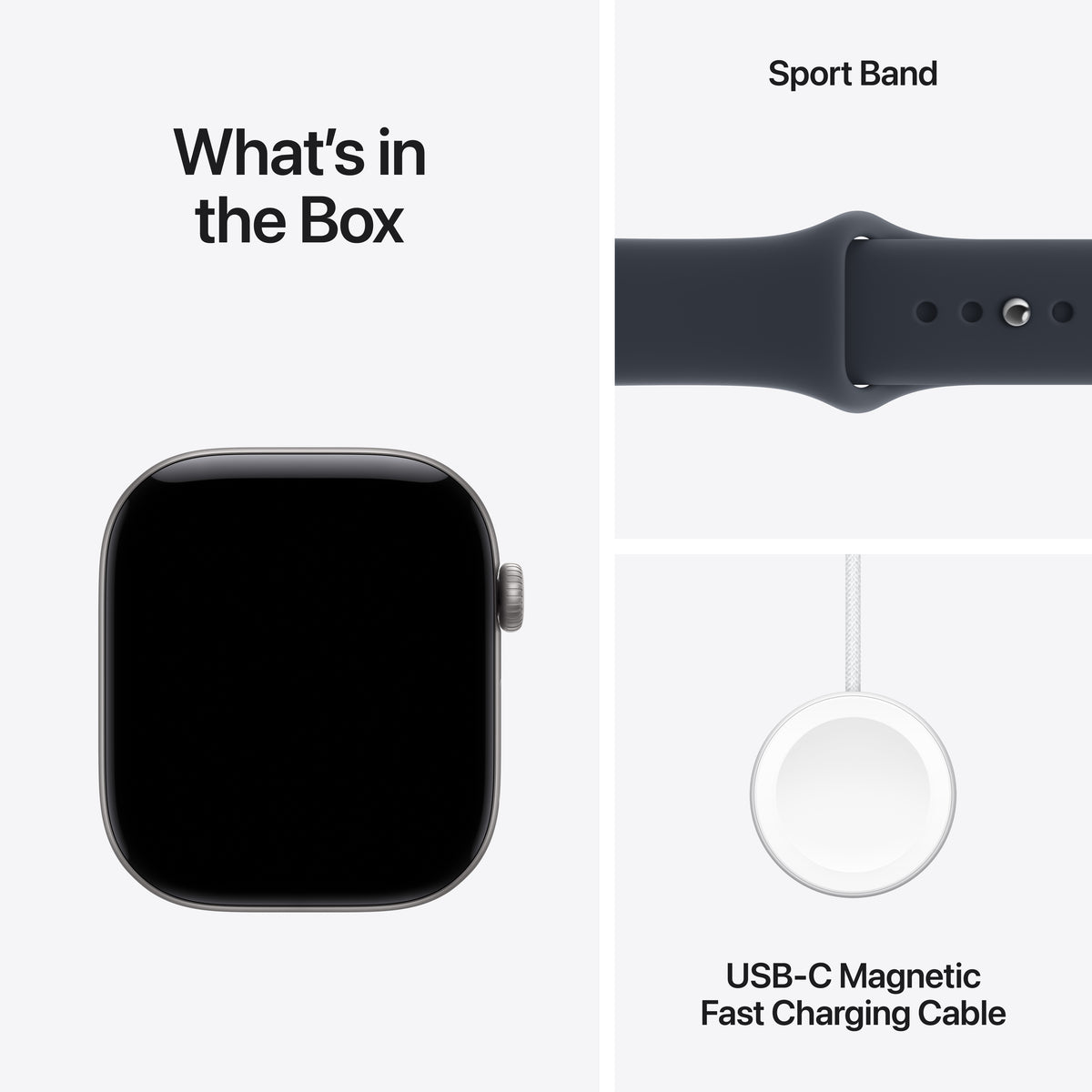 Apple Watch Series 12 GPS 46mm Space Grey Aluminium Case with Navy Blue Sport Band - M/L