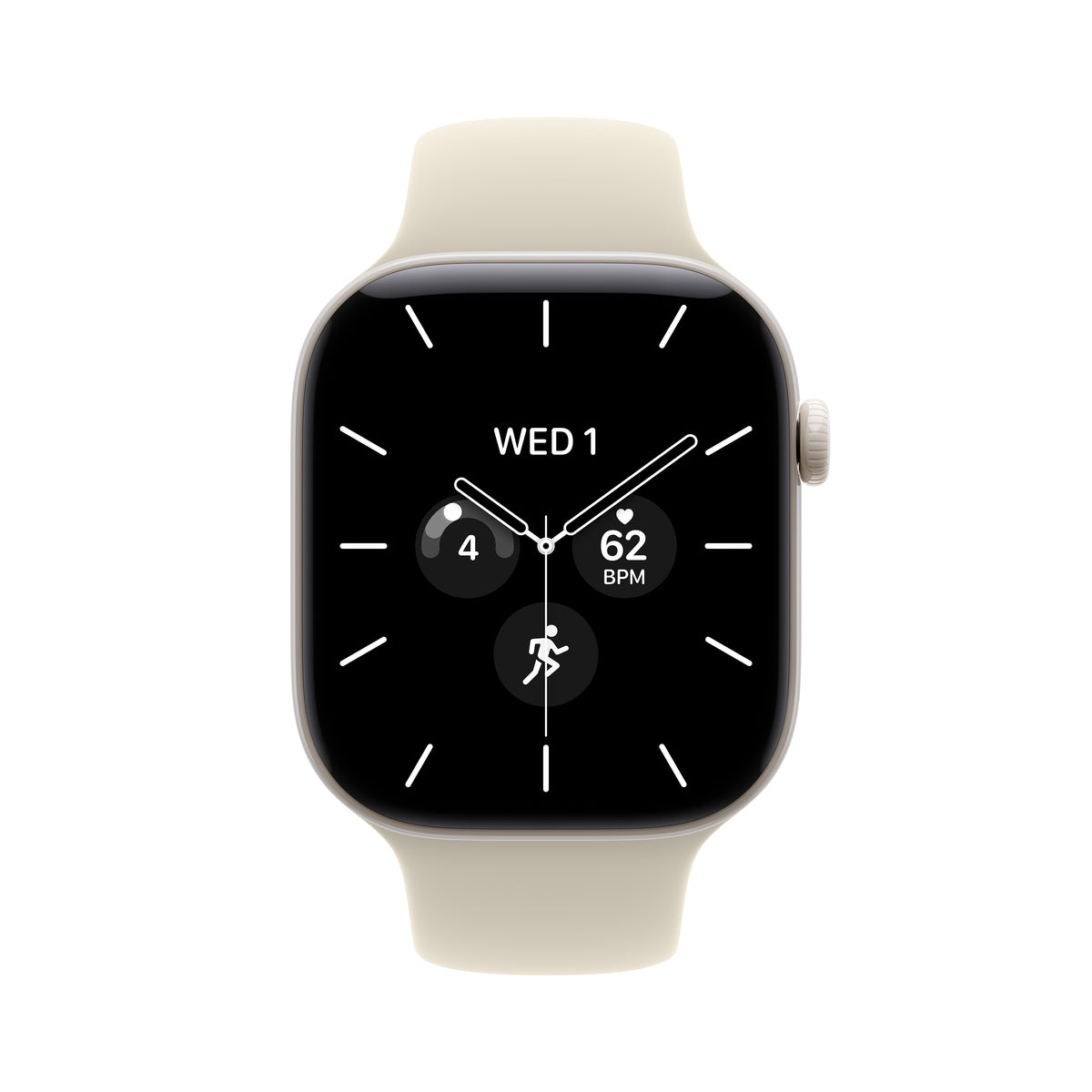 Apple Watch Series 12 GPS + Cellular 46mm Pearl White Ceramic Case with Sand Sport Band - M/L