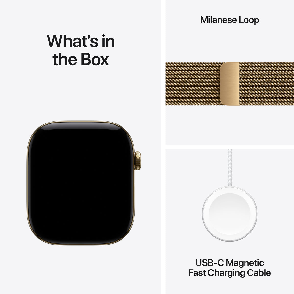 Apple Watch Series 12 GPS + Cellular 46mm Radiant Gold Titanium Case with Radiant Gold Milanese Loop - M/L