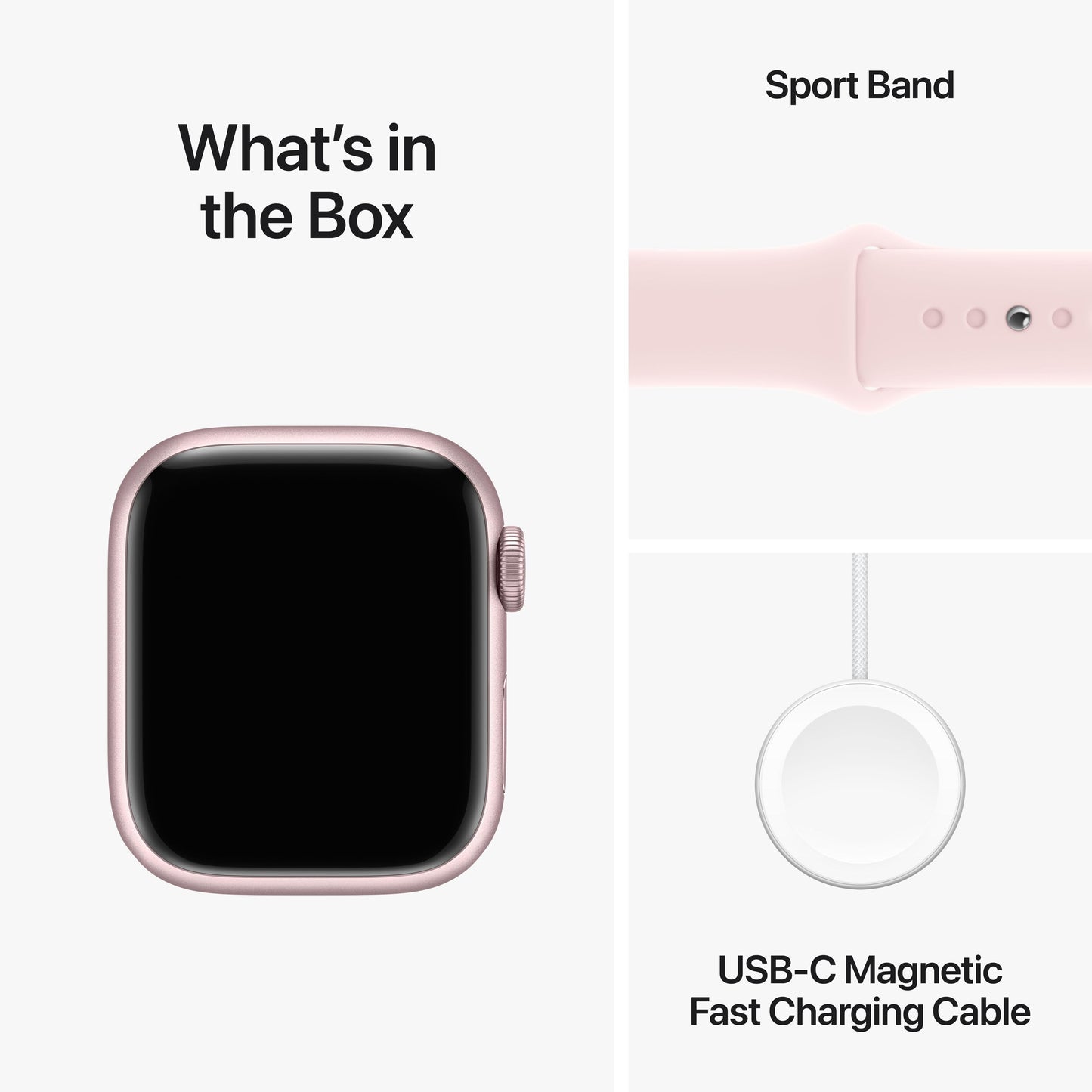 Apple Watch Series 9 GPS + Cellular 41mm Pink Aluminium Case with Light Pink Sport Band - M/L