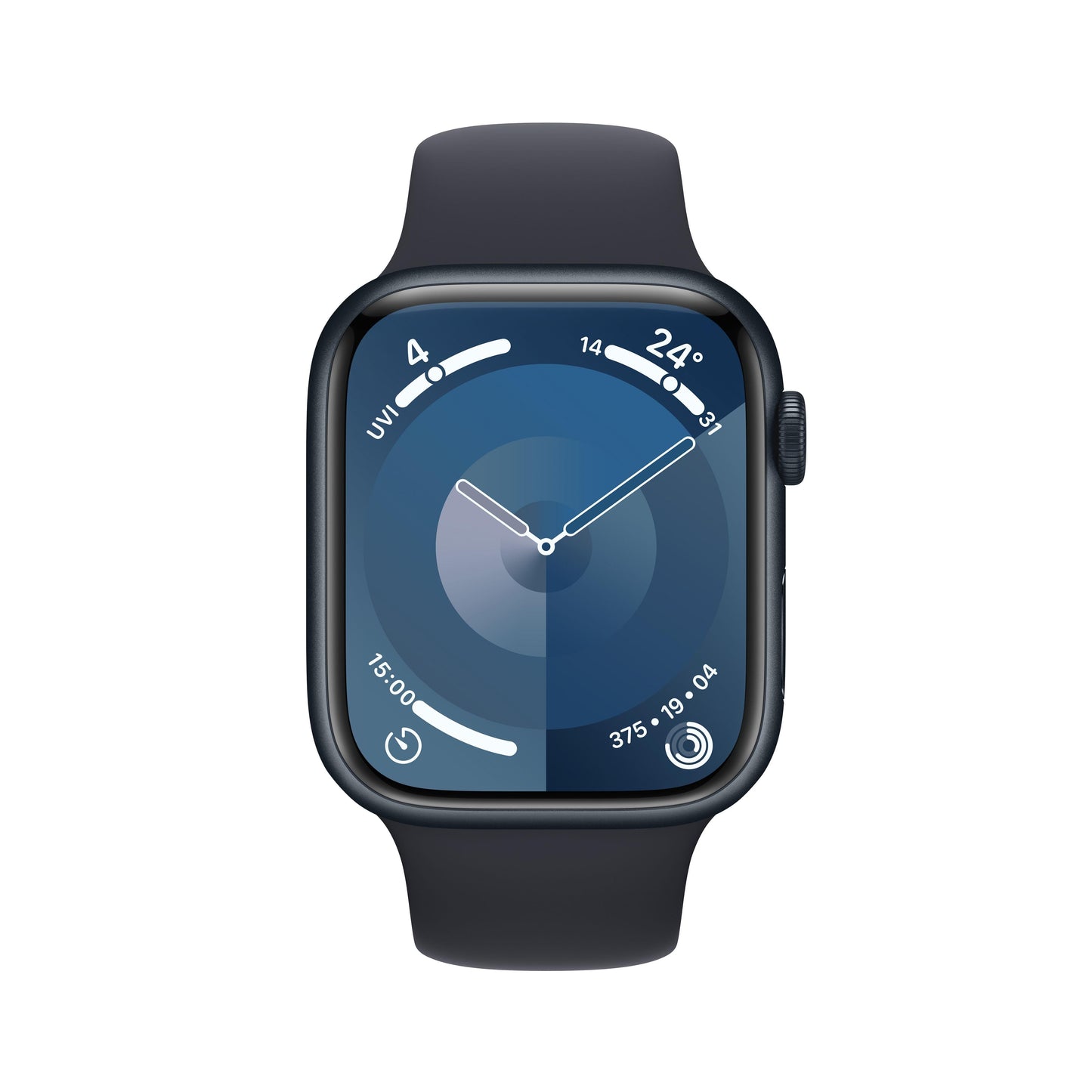 Apple Watch Series 9 GPS + Cellular 45mm Midnight Aluminium Case with Midnight Sport Band - M/L