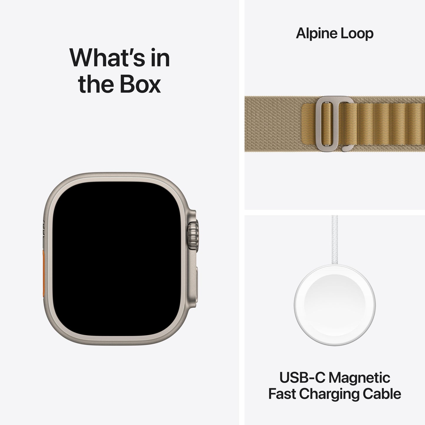 2024 Apple Watch Ultra 2 GPS + Cellular 49mm Natural Titanium Case with Tan Alpine Loop - S