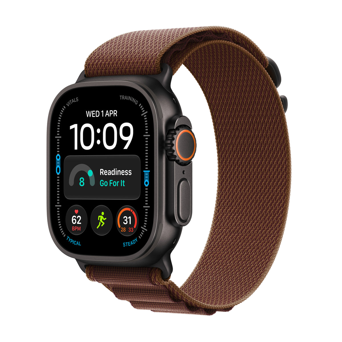 Apple Watch Ultra 4 GPS + Cellular 49mm Black Titanium Case with Burgundy Alpine Loop - M