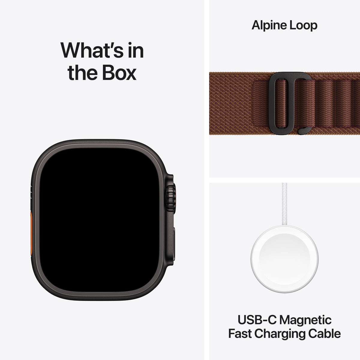 Apple Watch Ultra 4 GPS + Cellular 49mm Black Titanium Case with Burgundy Alpine Loop - M