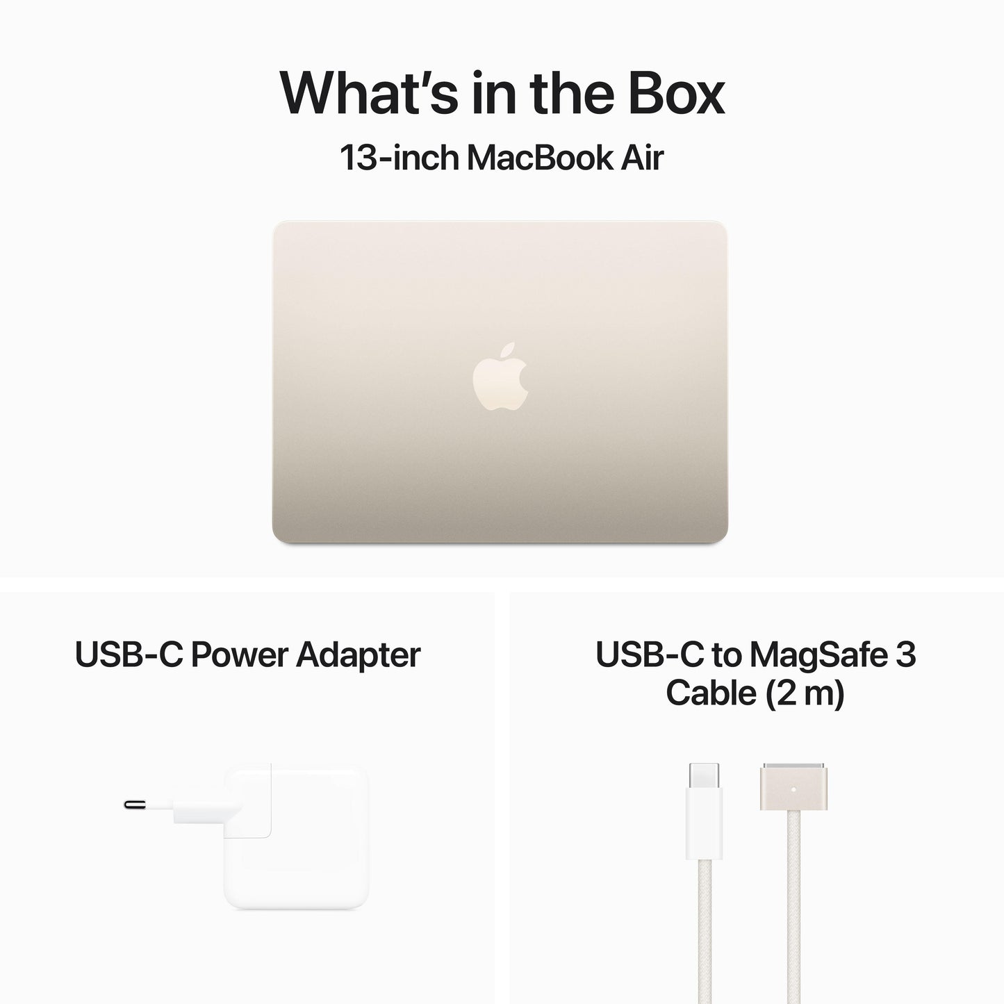 13-inch MacBook Air: Apple M3 chip with 8‑core CPU and 10‑core GPU, 512GB SSD 24GB - Starlight