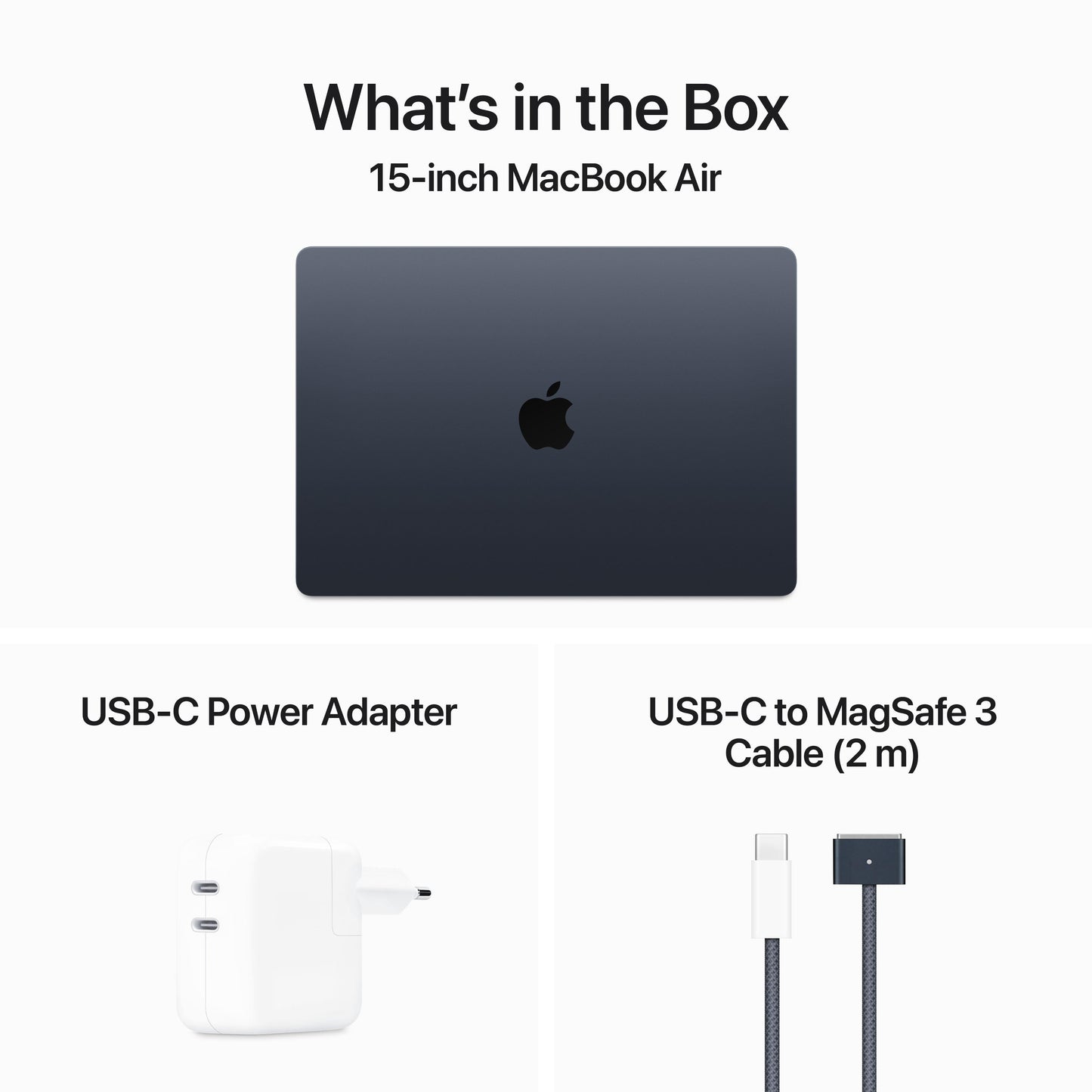 15-inch MacBook Air: Apple M3 chip with 8‑core CPU and 10‑core GPU, 512GB SSD 24GB - Midnight
